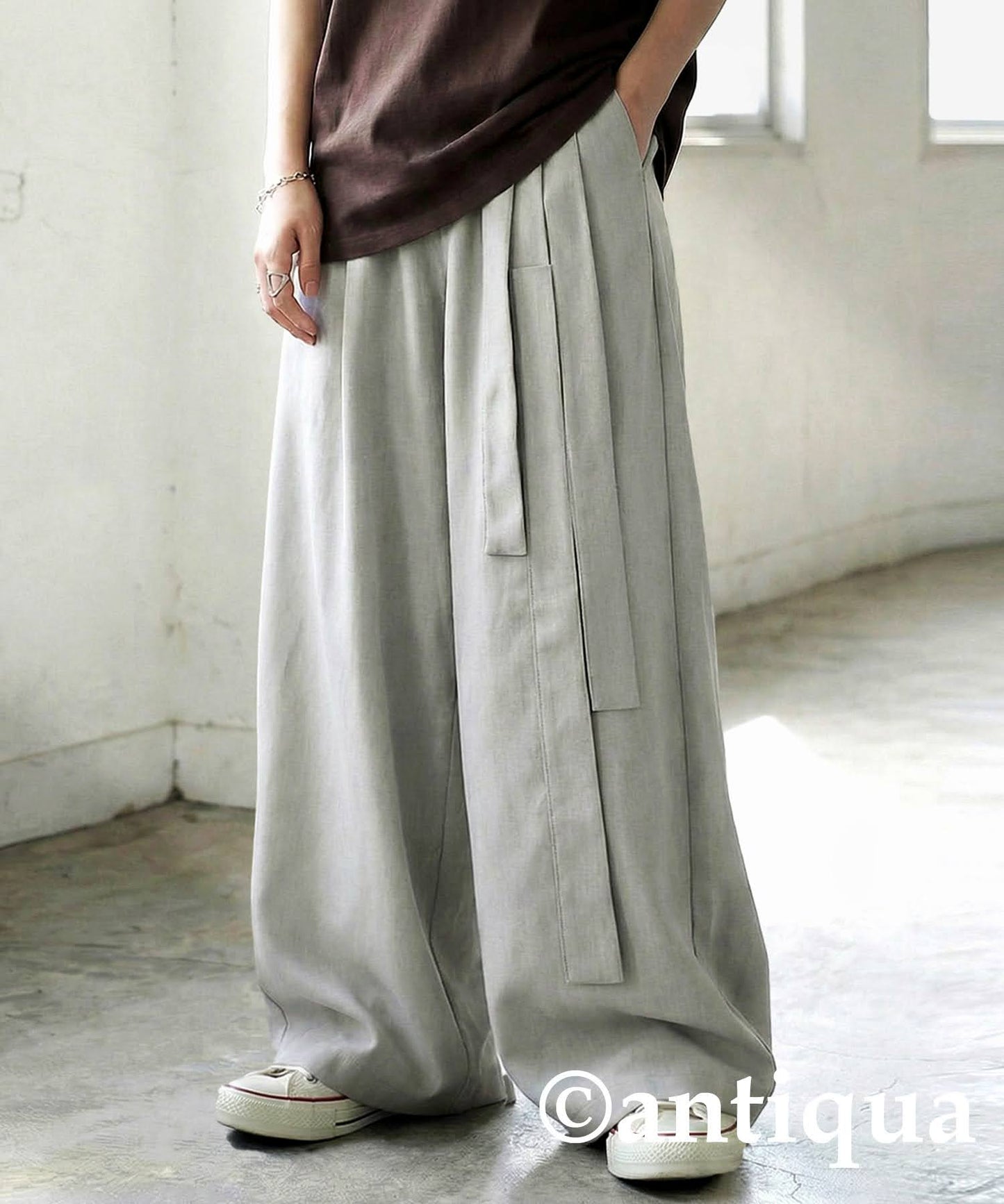 Asymmetrical Wide-Leg Pants Ladies