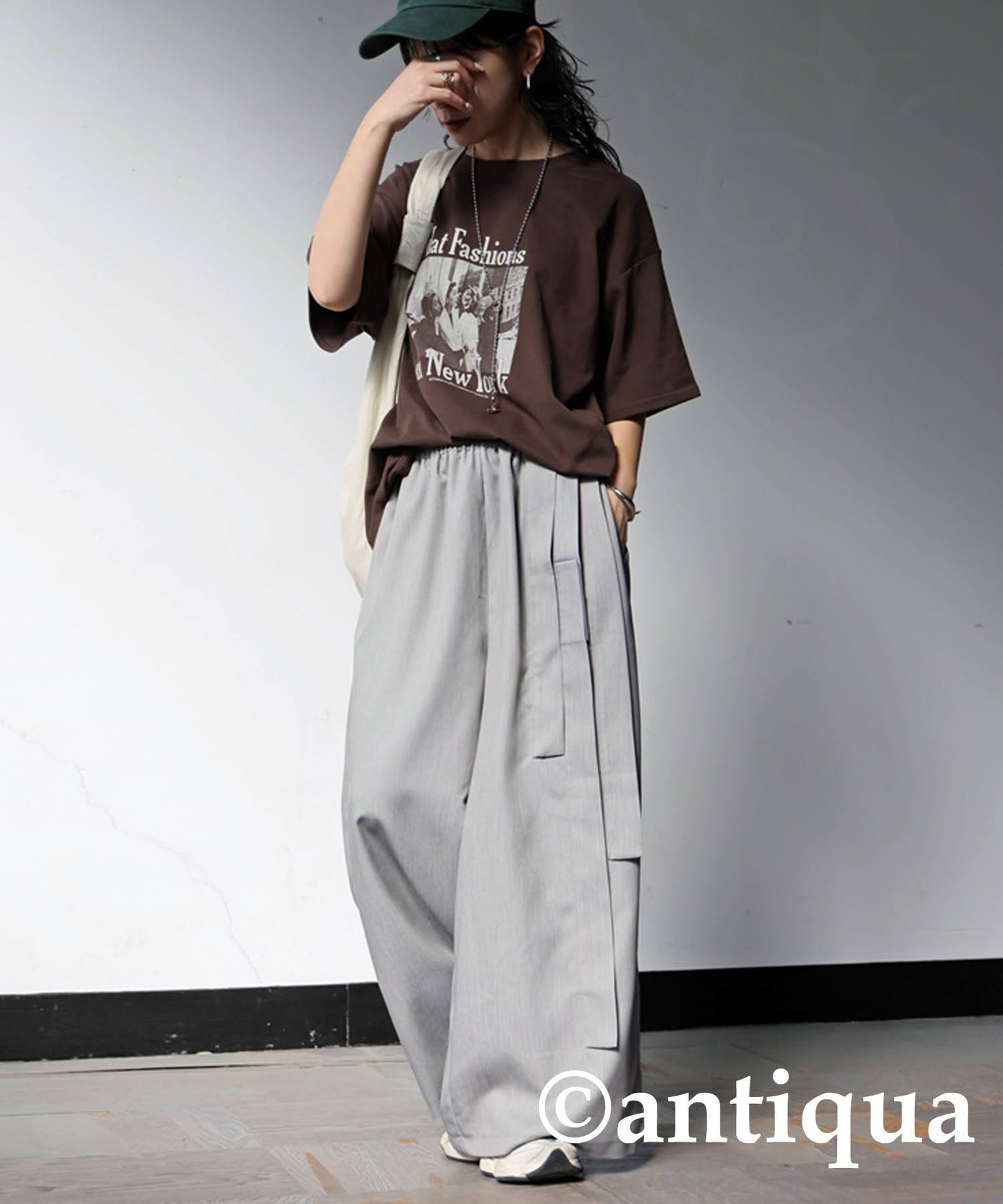 Asymmetrical Wide-Leg Pants Ladies