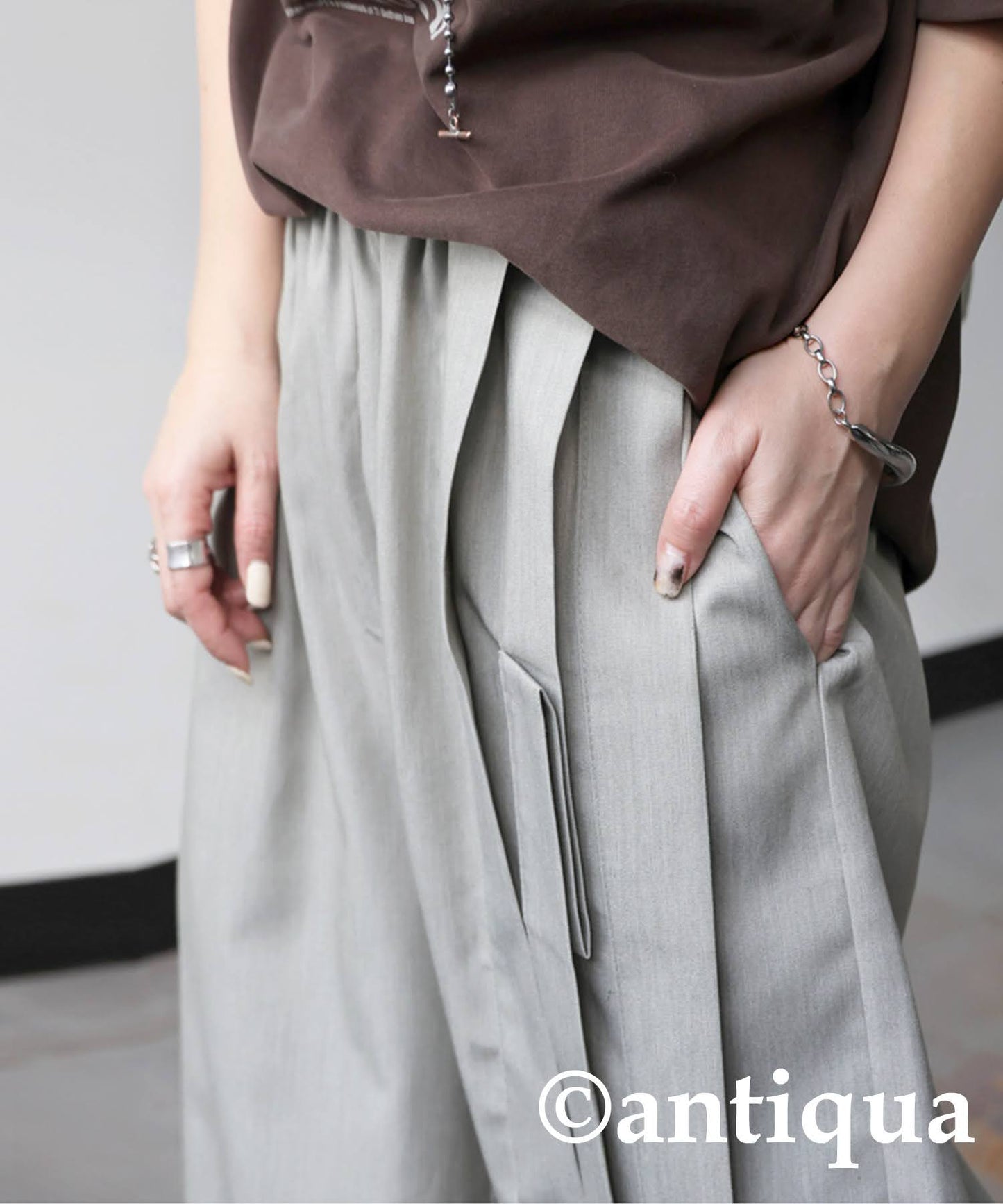 Asymmetrical Wide-Leg Pants Ladies