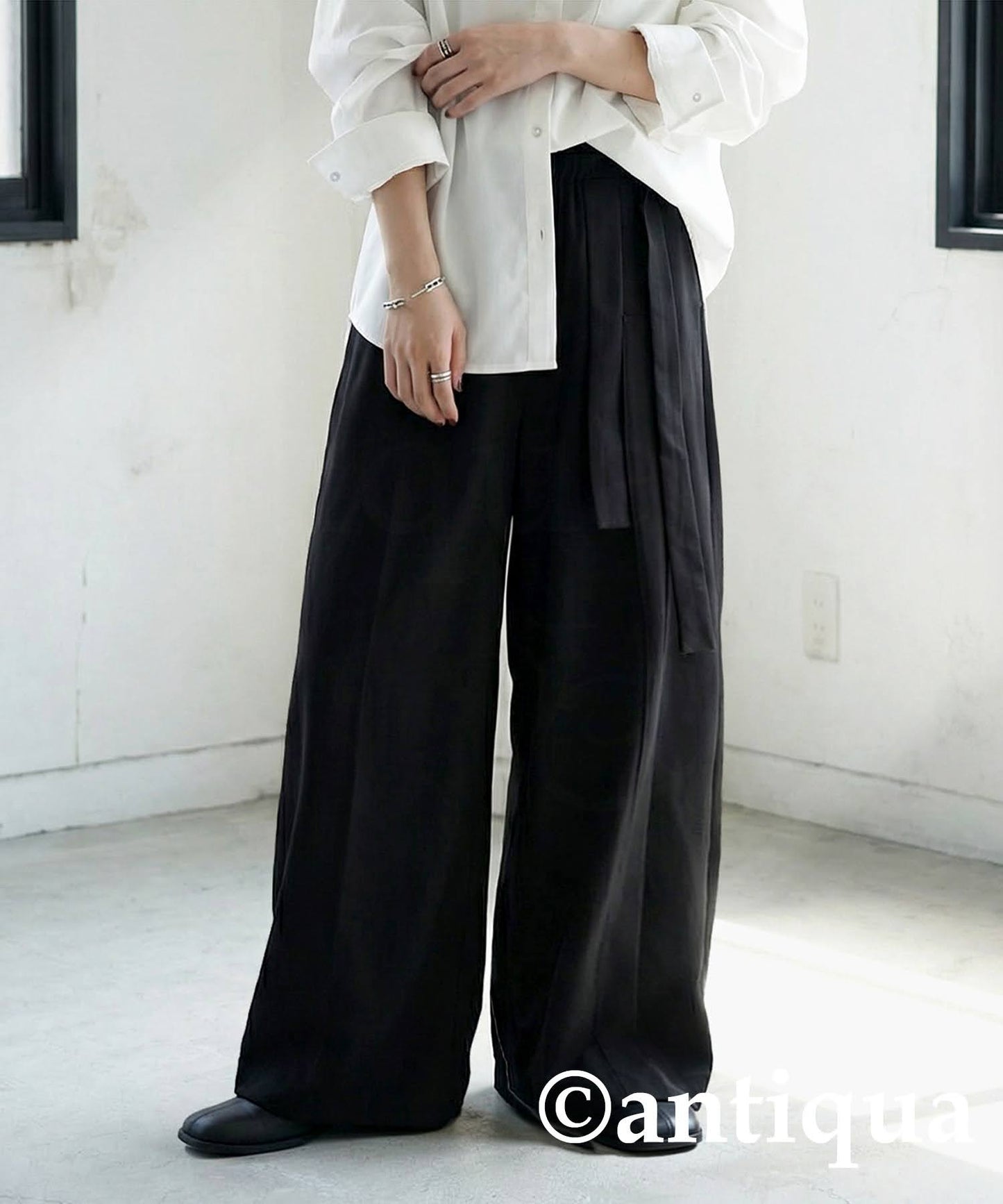 Asymmetrical Wide-Leg Pants Ladies