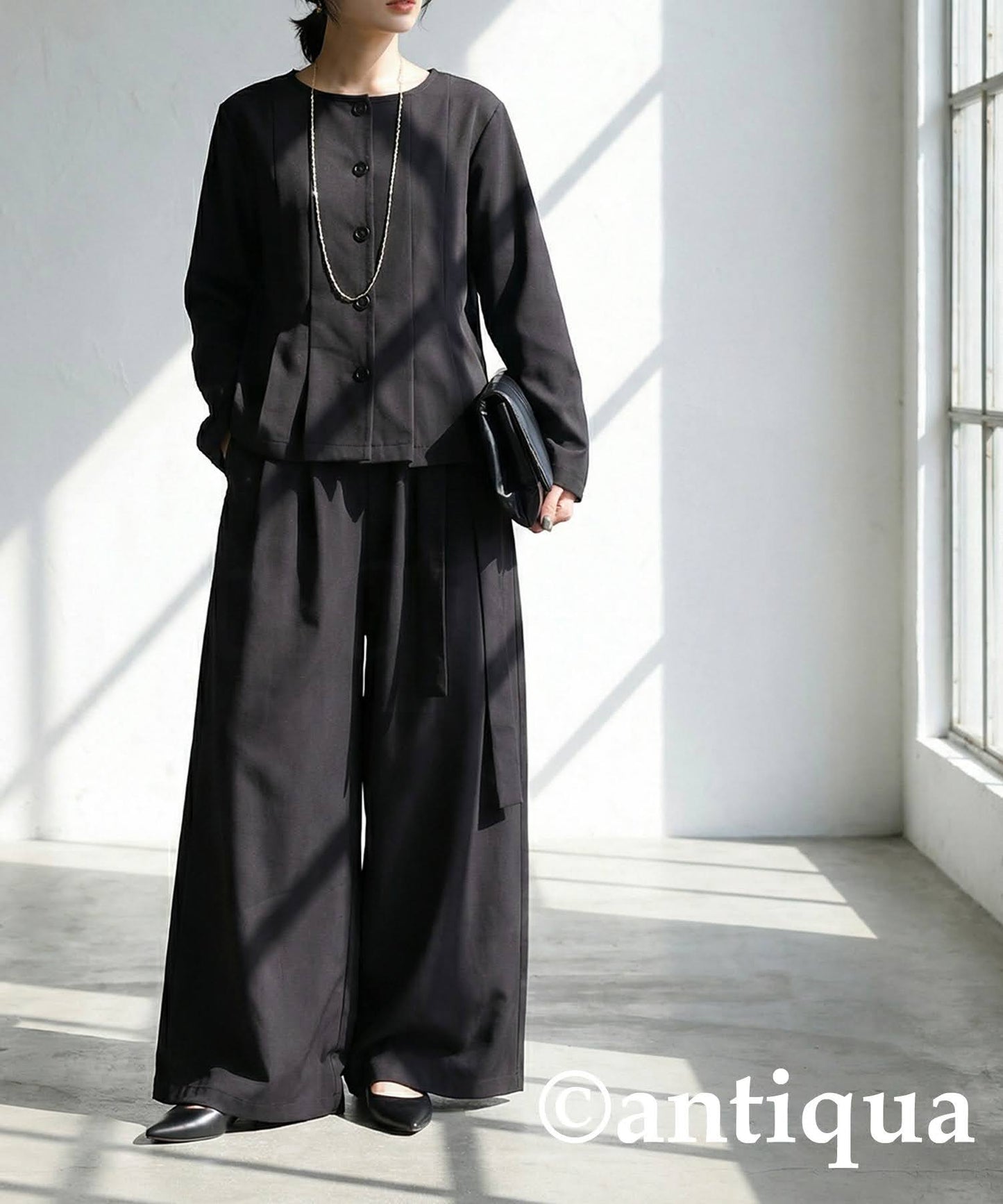 Asymmetrical Wide-Leg Pants Ladies