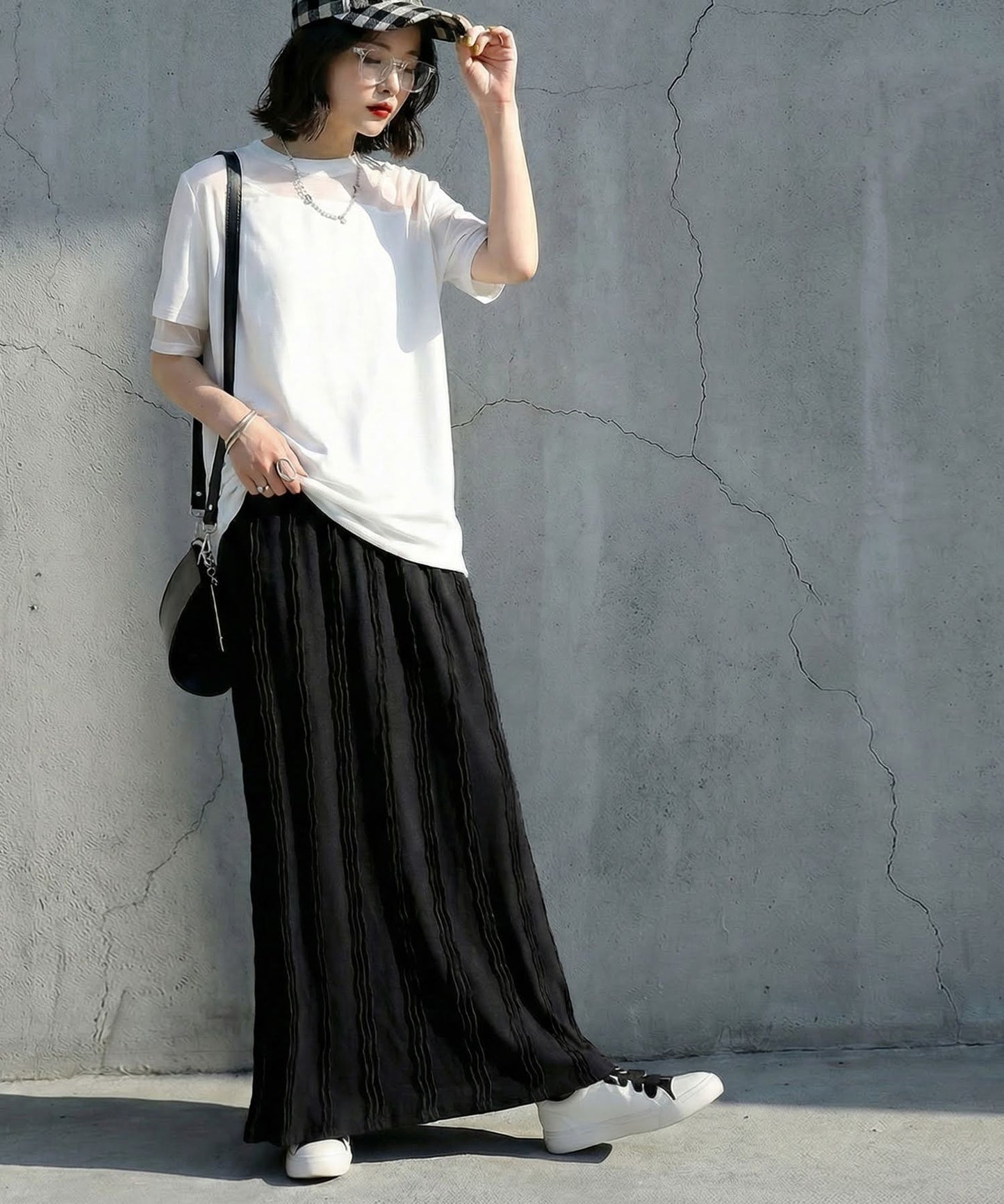 Fringe A-Line Long Skirt Ladies