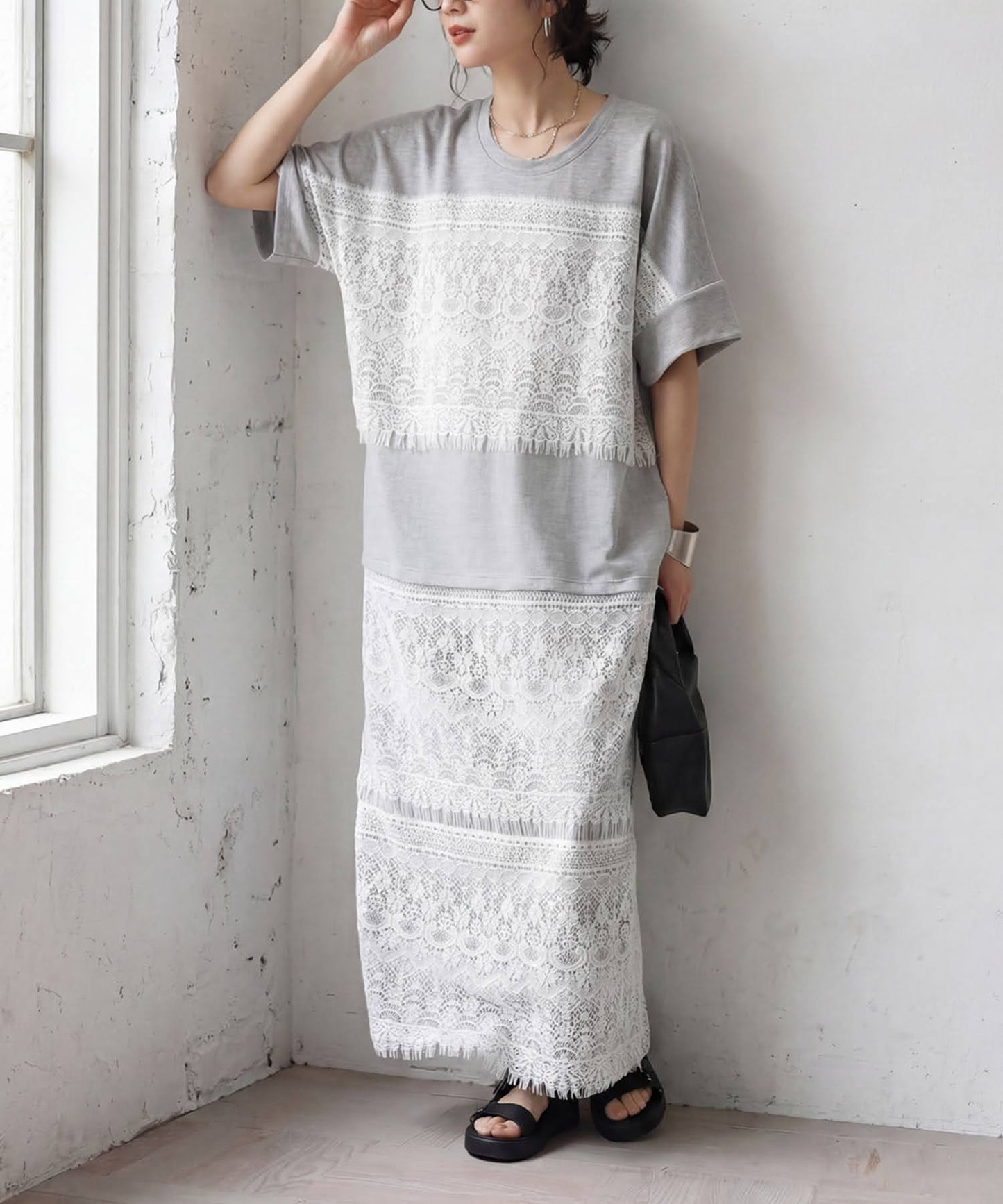 Street Pattern Shirt Dress Ladies