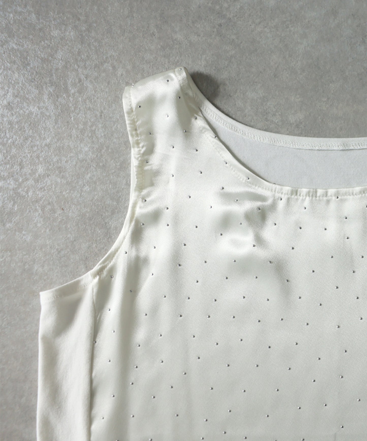 Satin Studded Tank Top Ladies