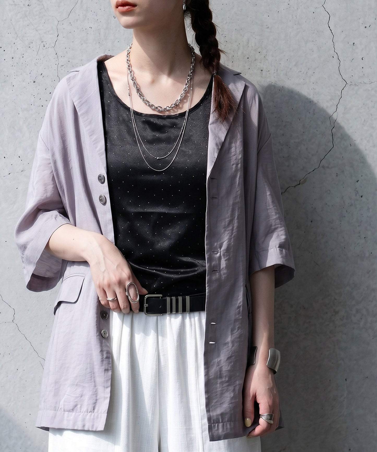 Satin Studded Tank Top Ladies