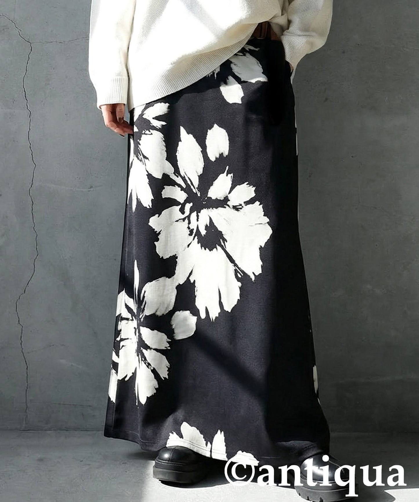 Floral Print Long Skirt Ladies