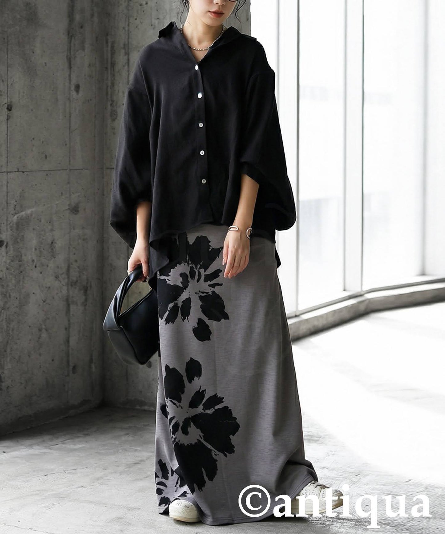 Floral Print Long Skirt Ladies
