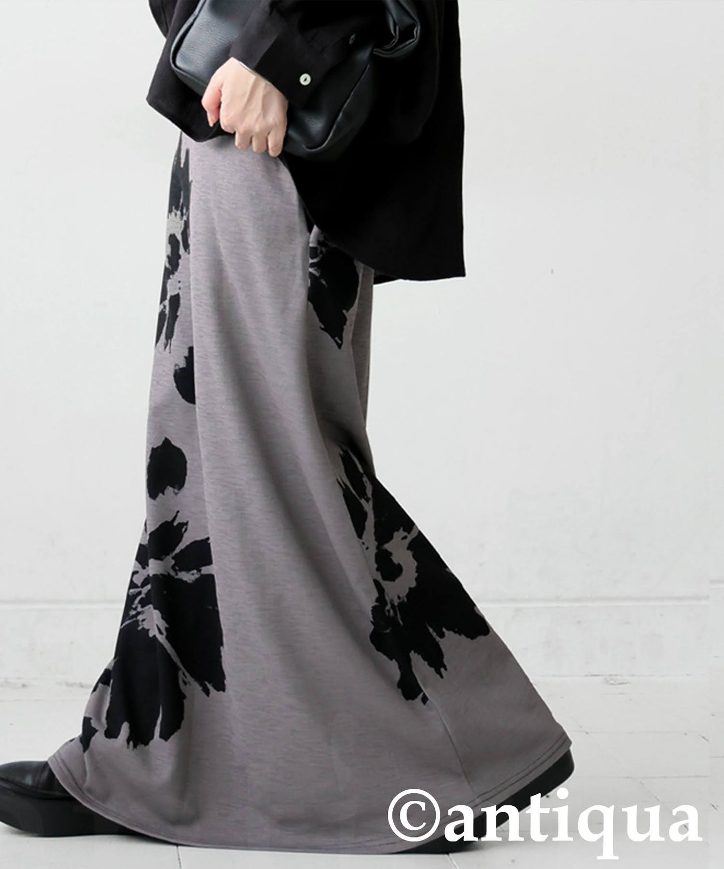 Floral Print Long Skirt Ladies