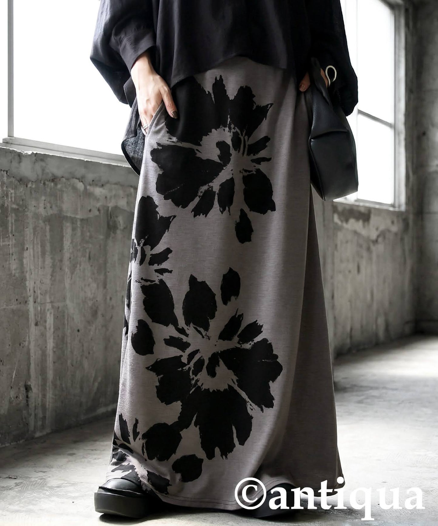 Floral Print Long Skirt Ladies