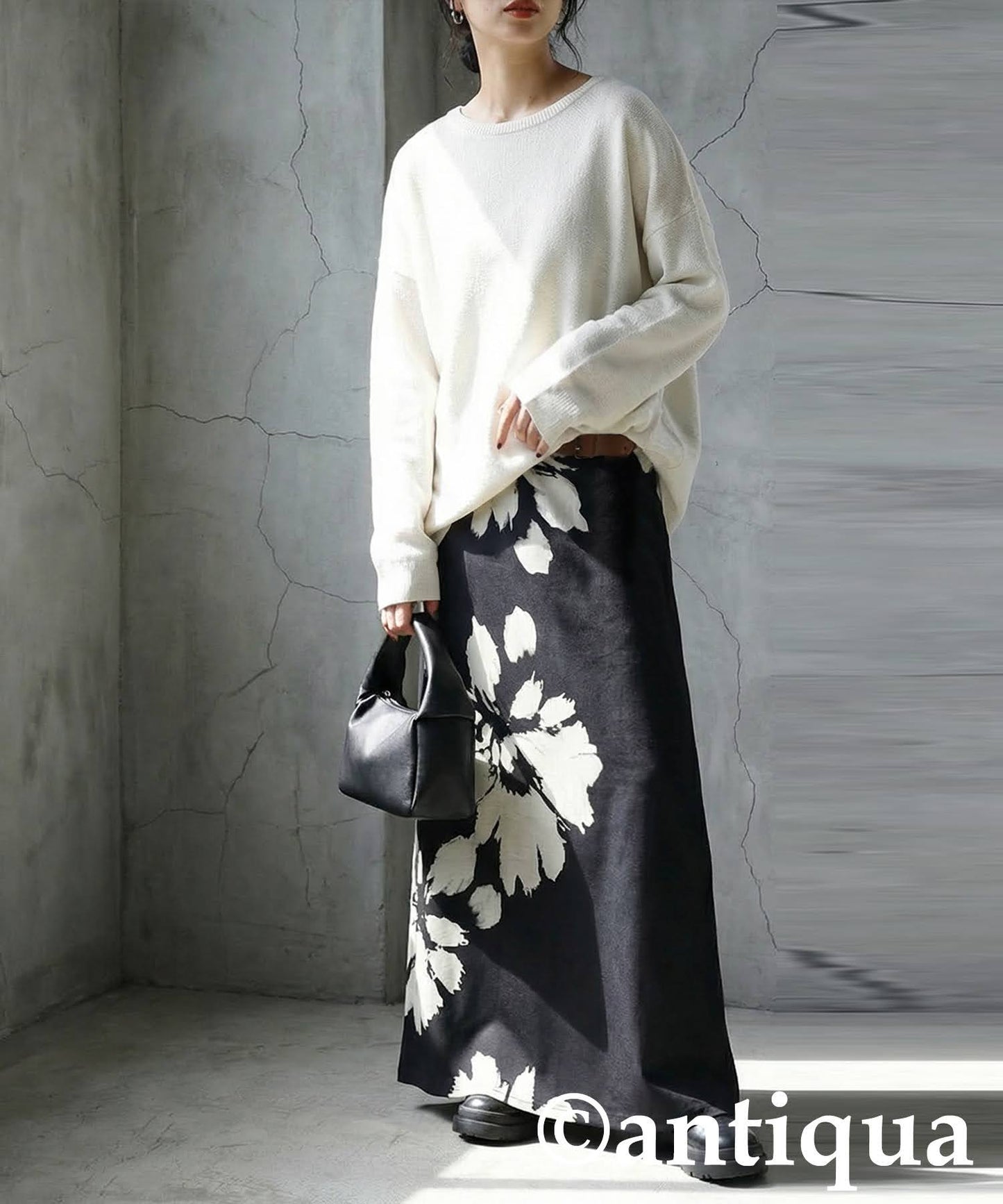 Floral Print Long Skirt Ladies