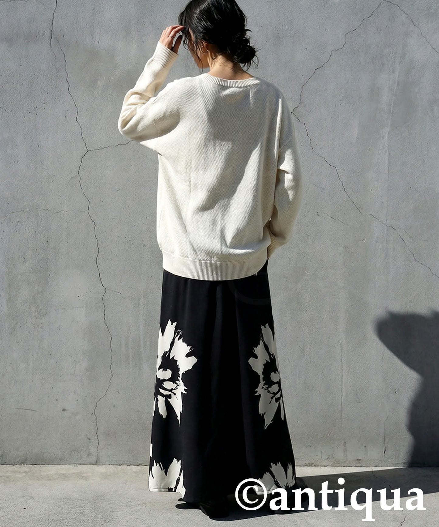 Floral Print Long Skirt Ladies