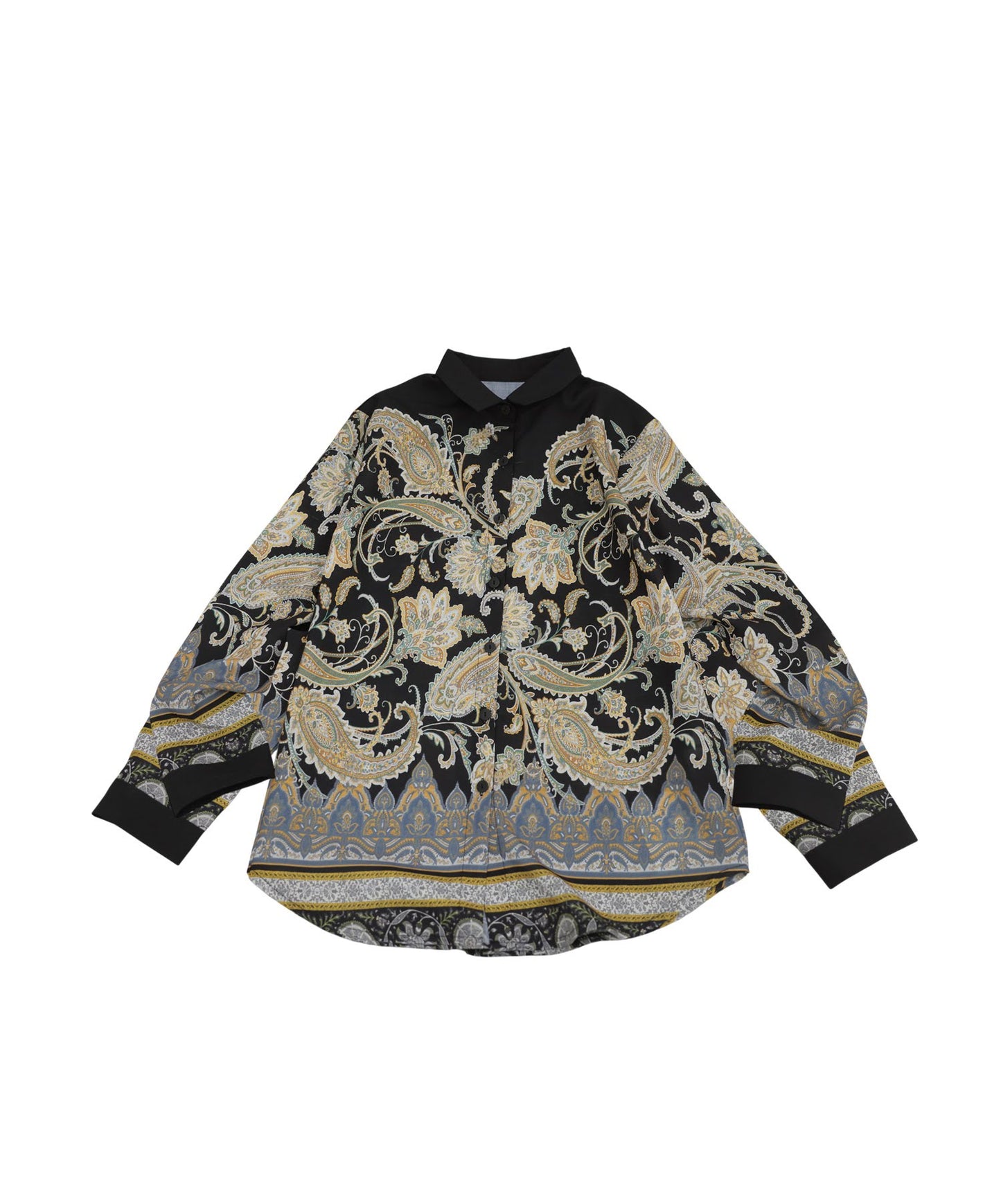 Paisley Print Open-Front Shirt Ladies