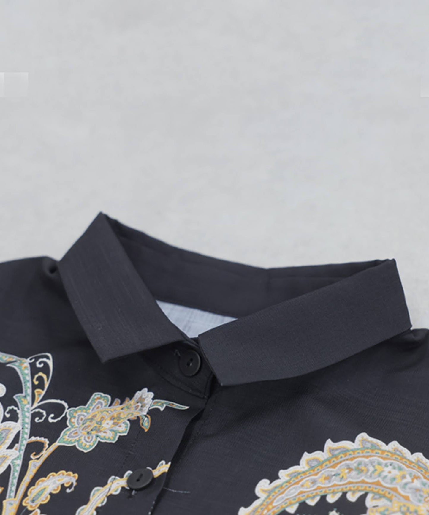 Paisley Print Open-Front Shirt Ladies