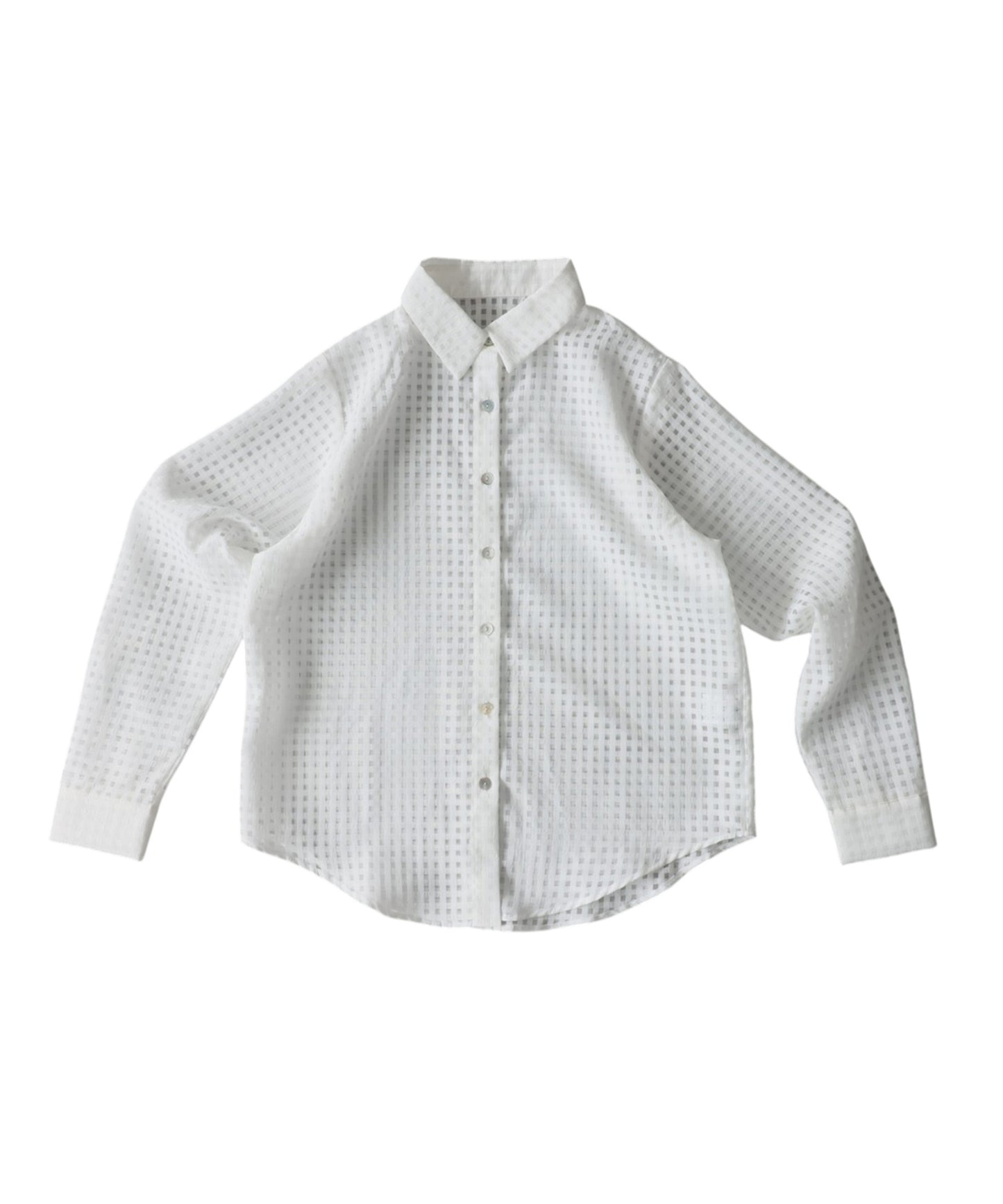 Checkered/Plaid Sheer Shirt Ladies