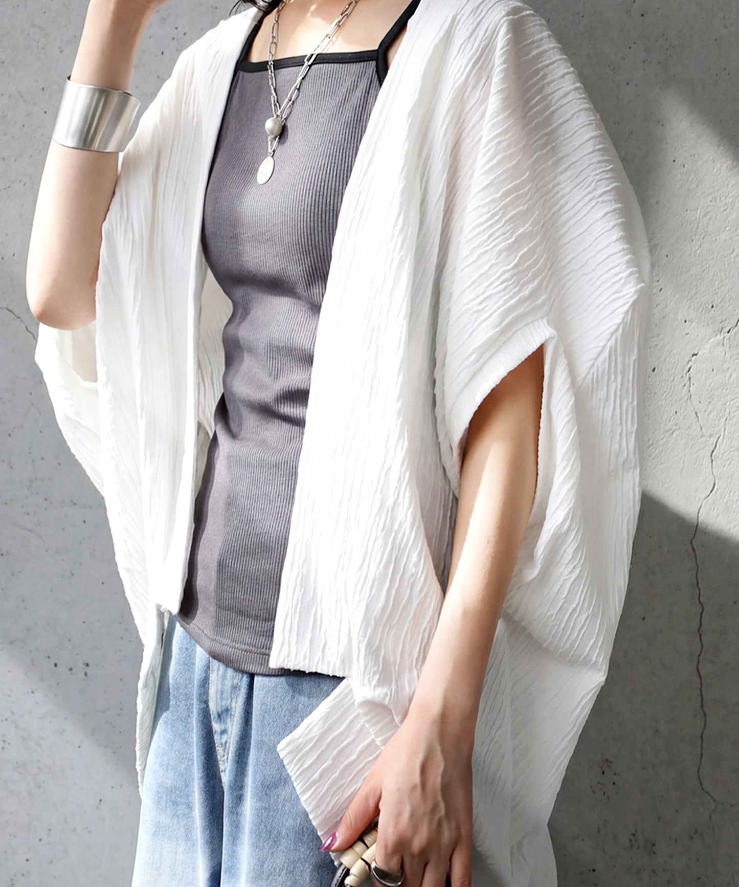 2-Way Jacquard Cardigan Ladies