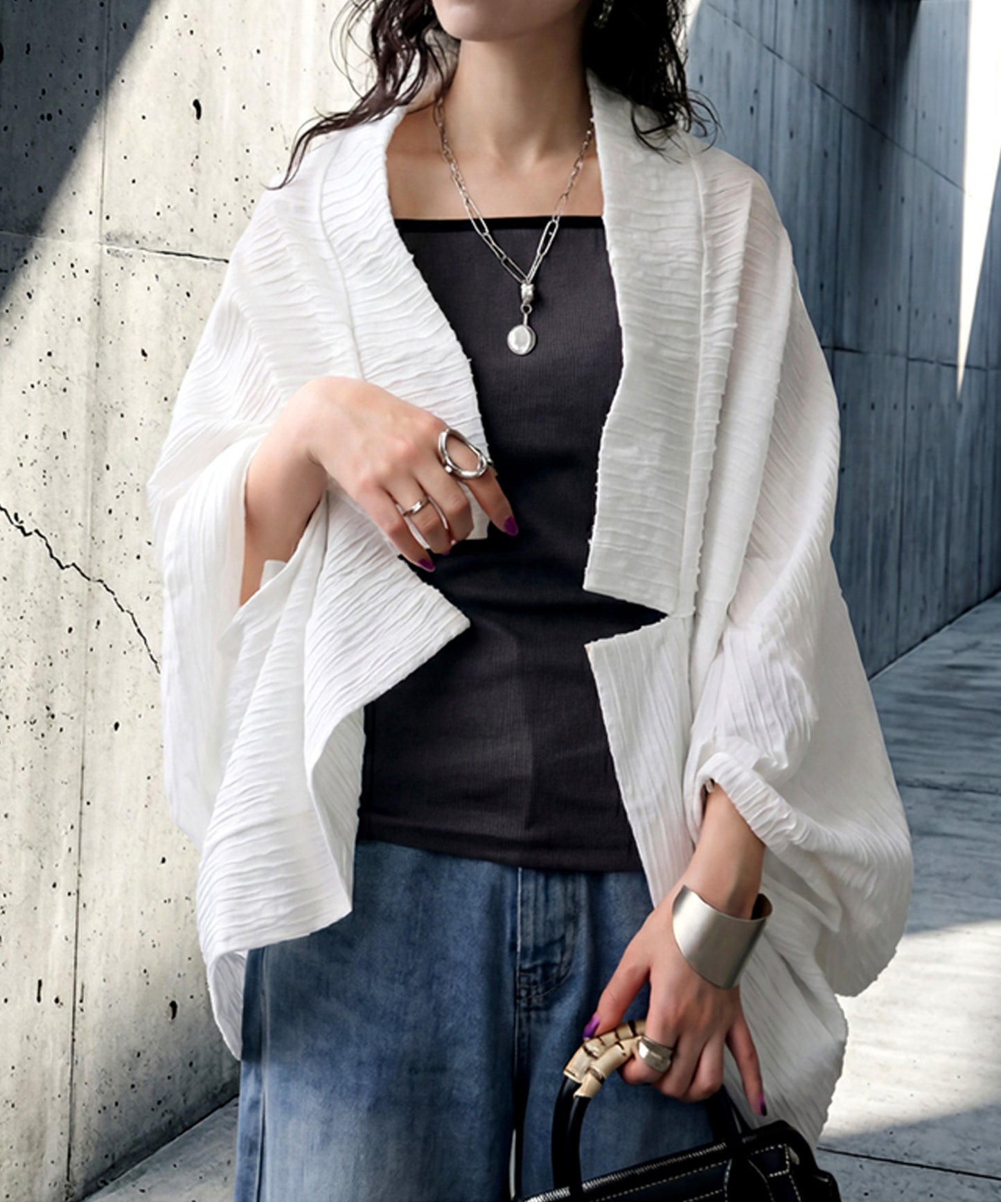 2-Way Jacquard Cardigan Ladies