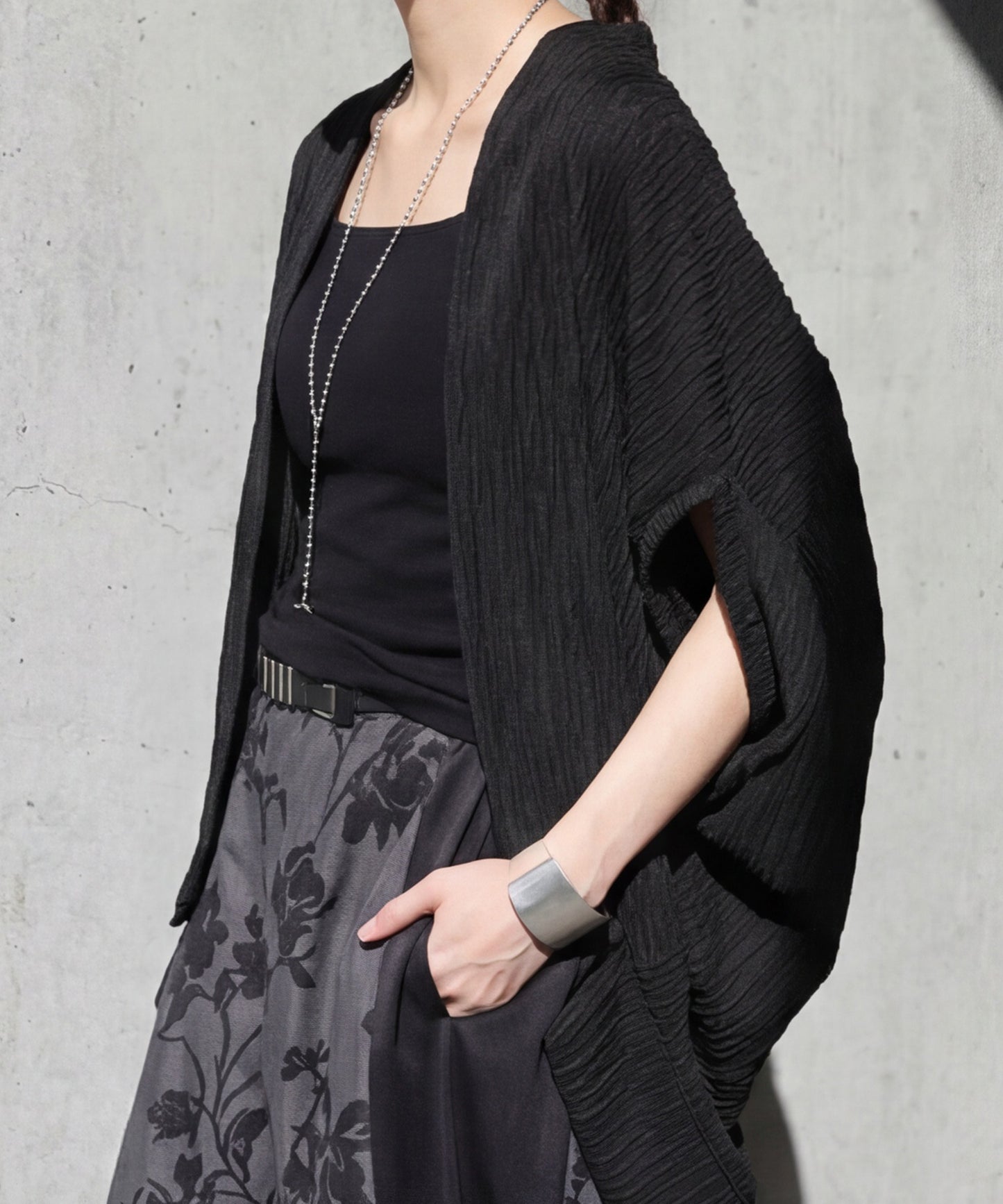 2-Way Jacquard Cardigan Ladies