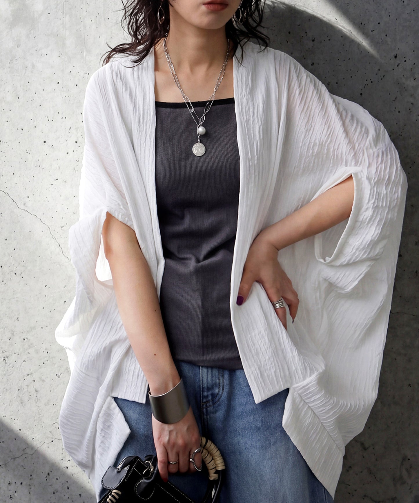 2-Way Jacquard Cardigan Ladies