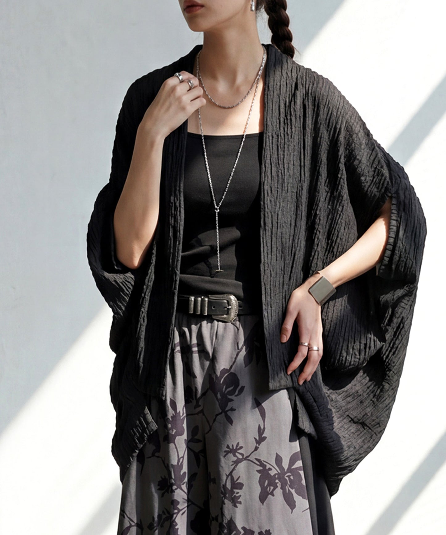 2-Way Jacquard Cardigan Ladies
