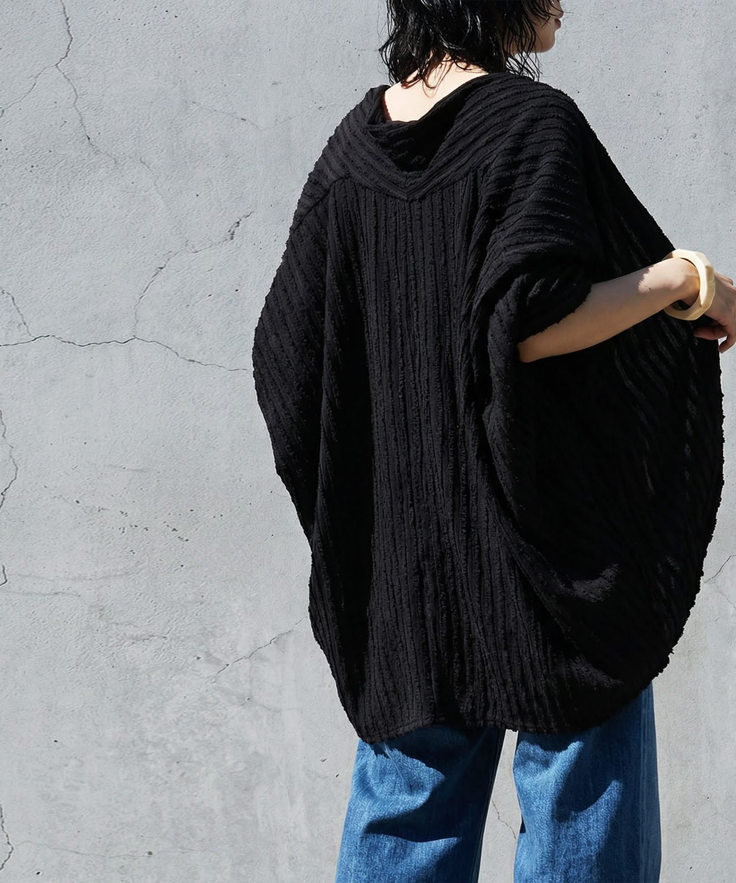 Asymmetrical Fringe Dolman Cardigan Ladies