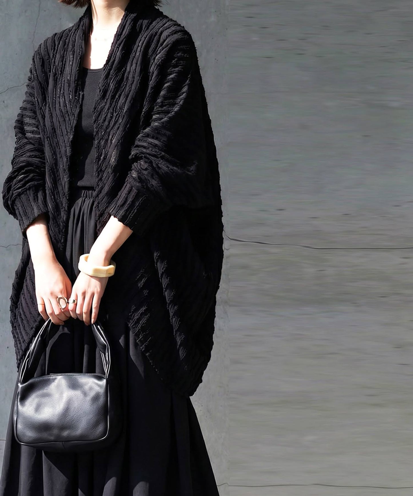 Asymmetrical Fringe Dolman Cardigan Ladies