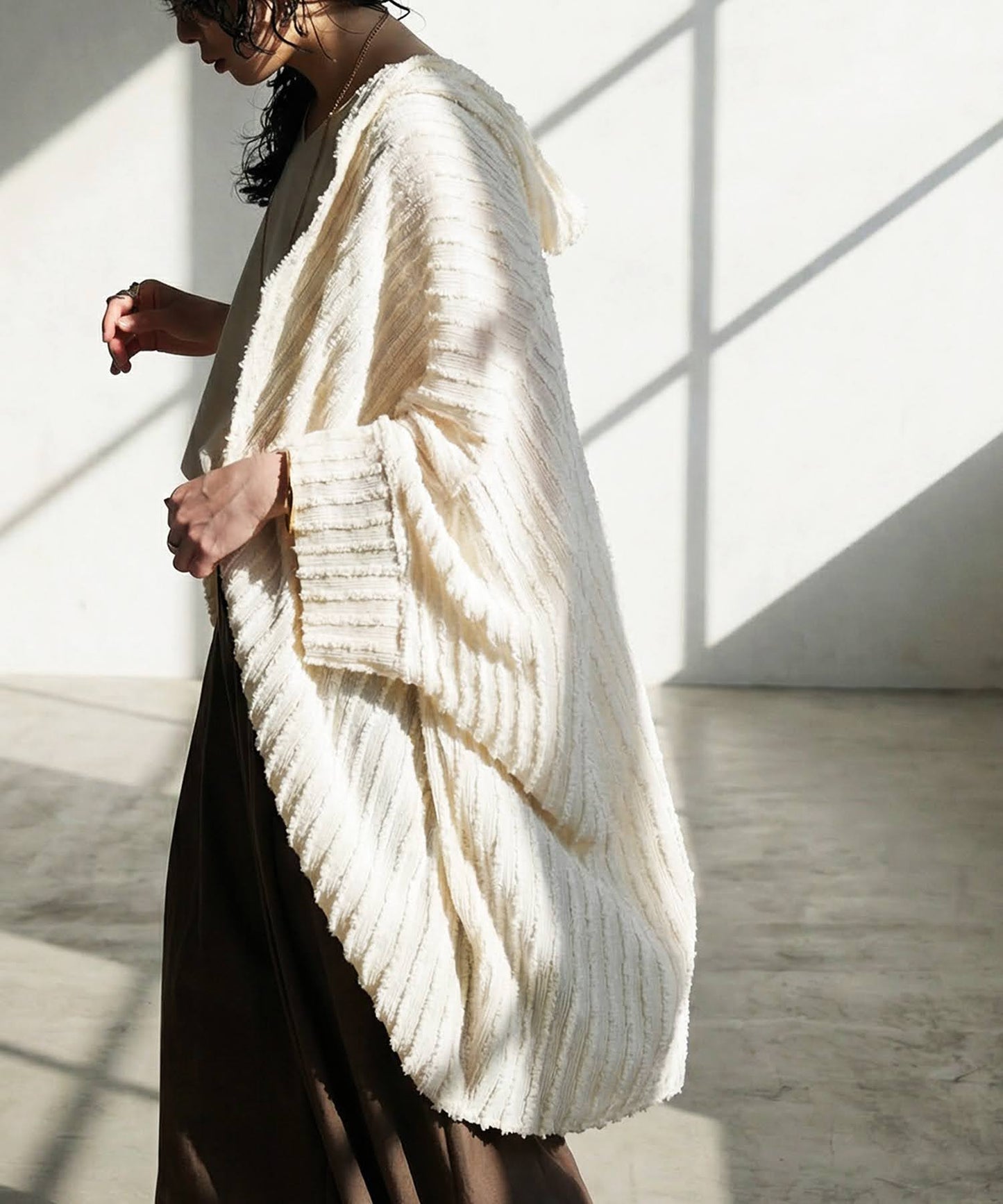 Asymmetrical Fringe Dolman Cardigan Ladies