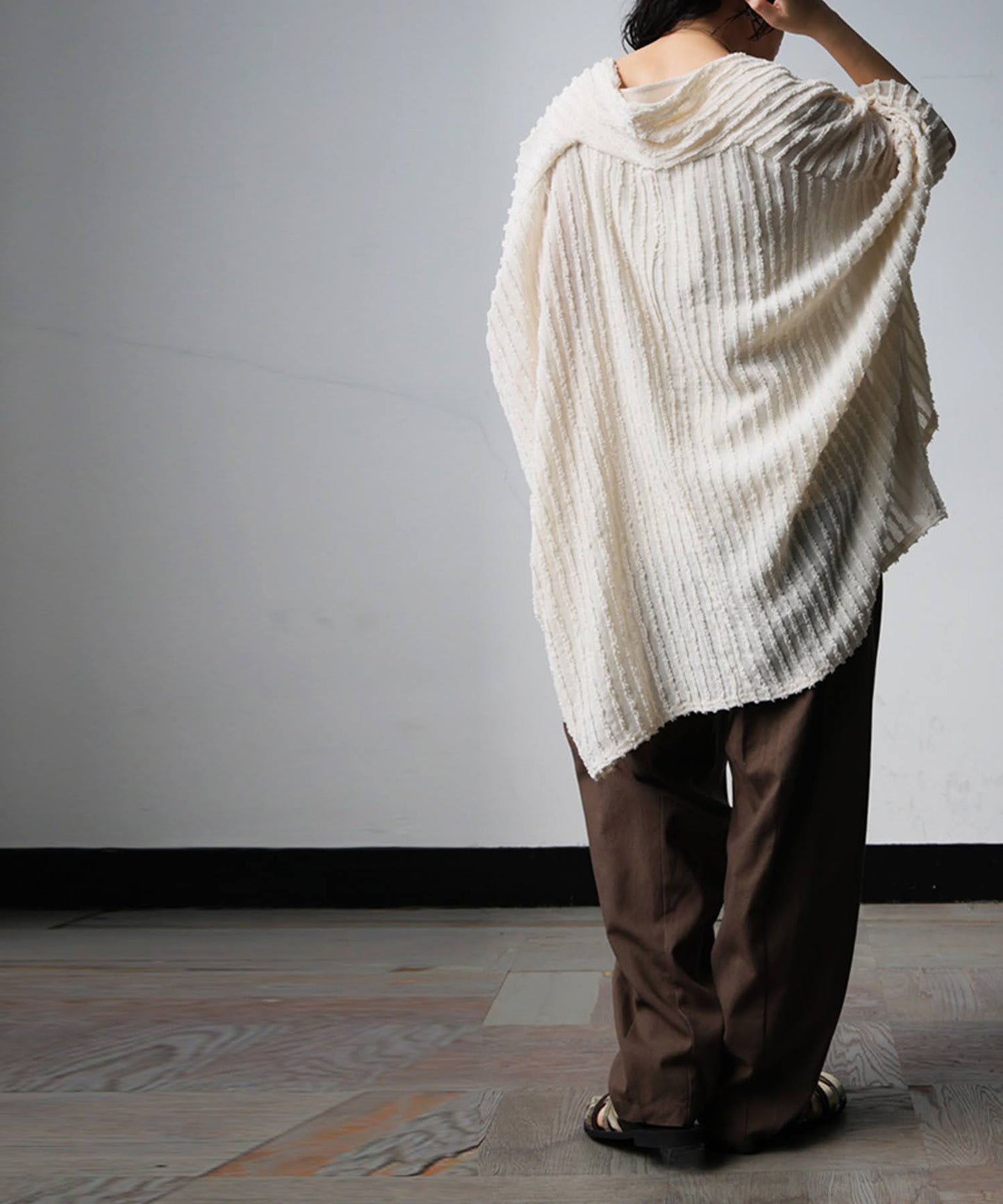 Asymmetrical Fringe Dolman Cardigan Ladies