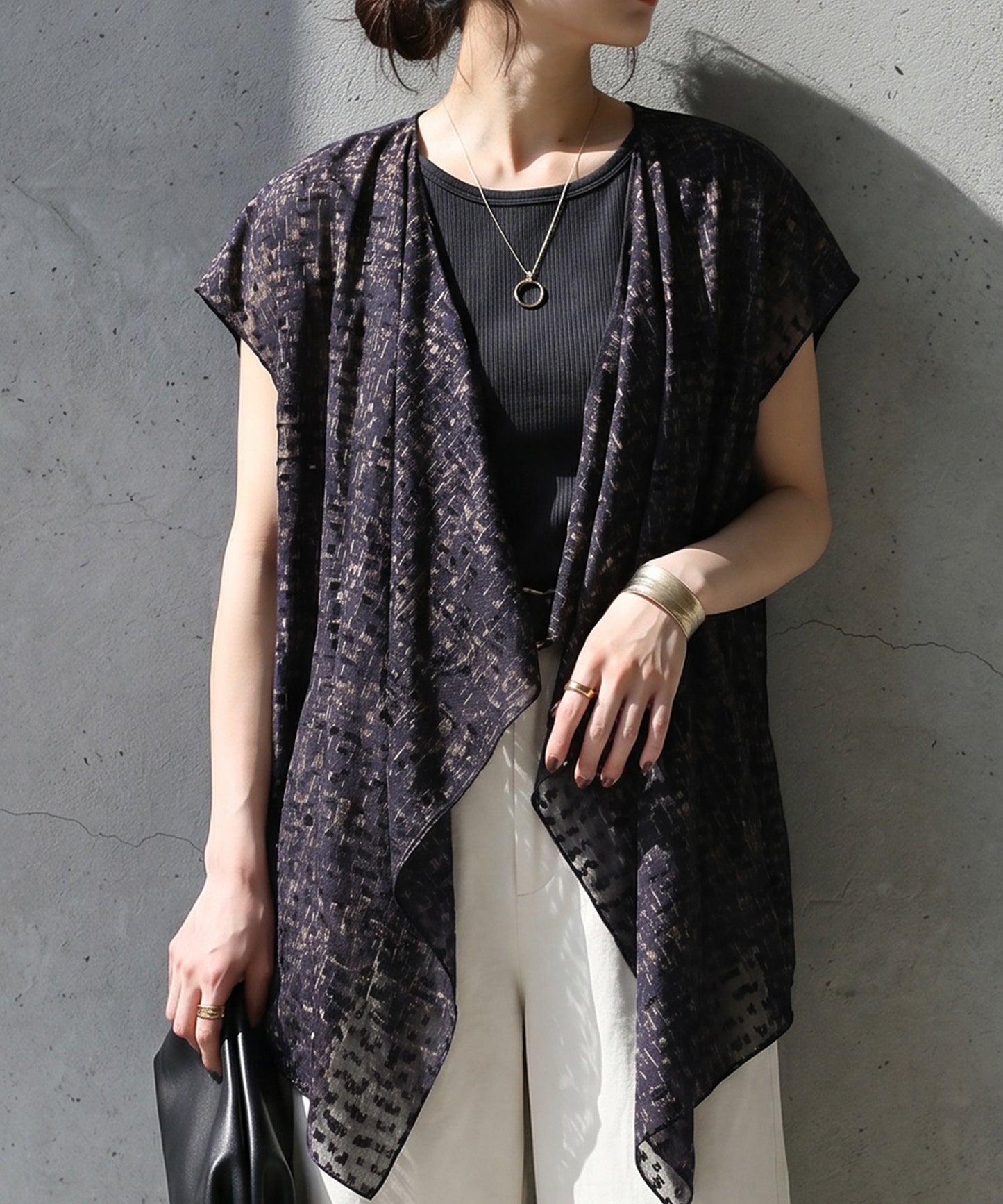 Reversible Crew Neck/Boat Neck 2-Way Design Top Ladies