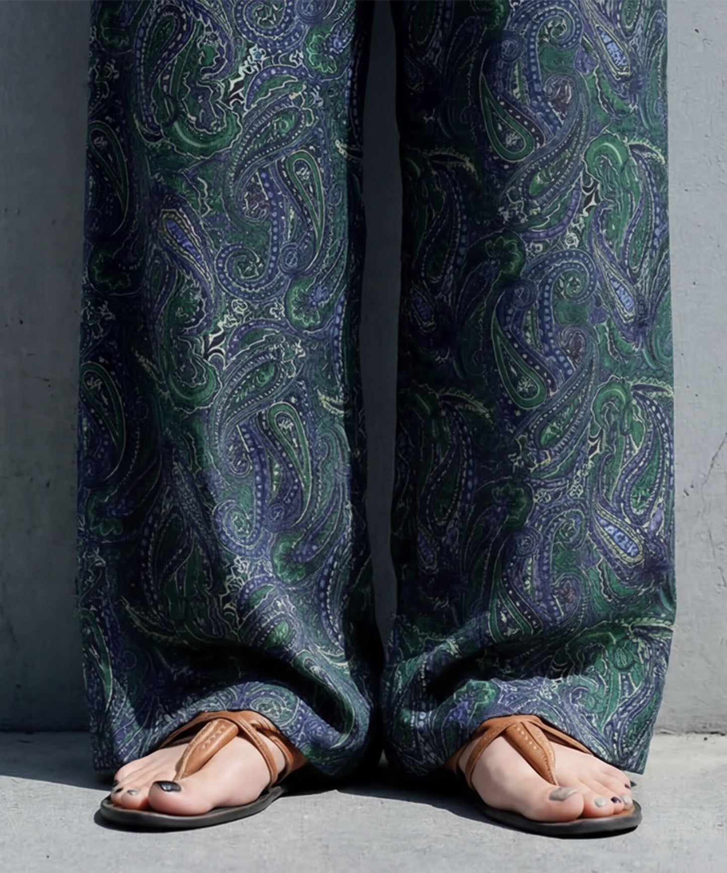 Paisley Print Wide-Leg Pants Ladies