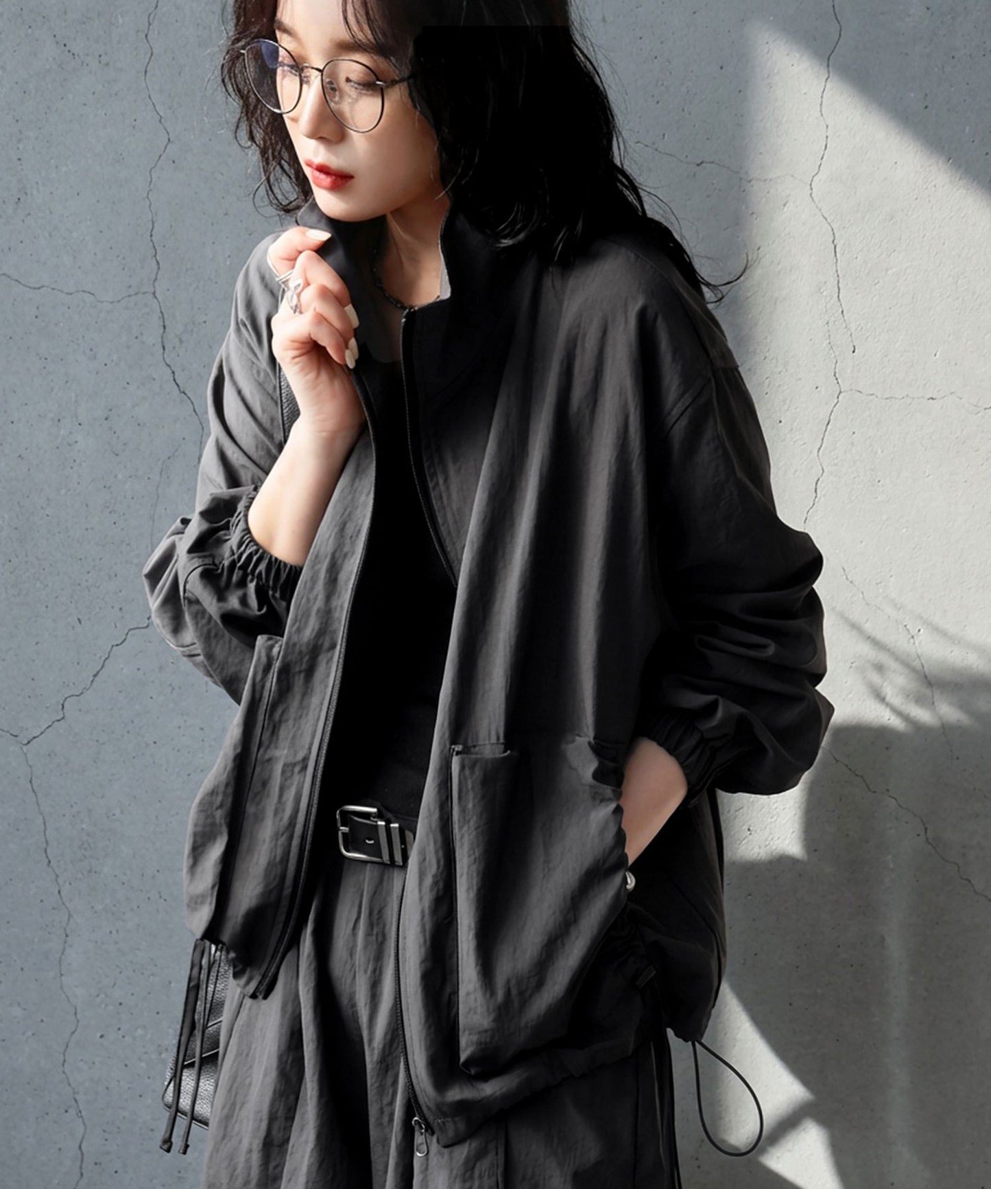 Piping Zip Outerwear Ladies