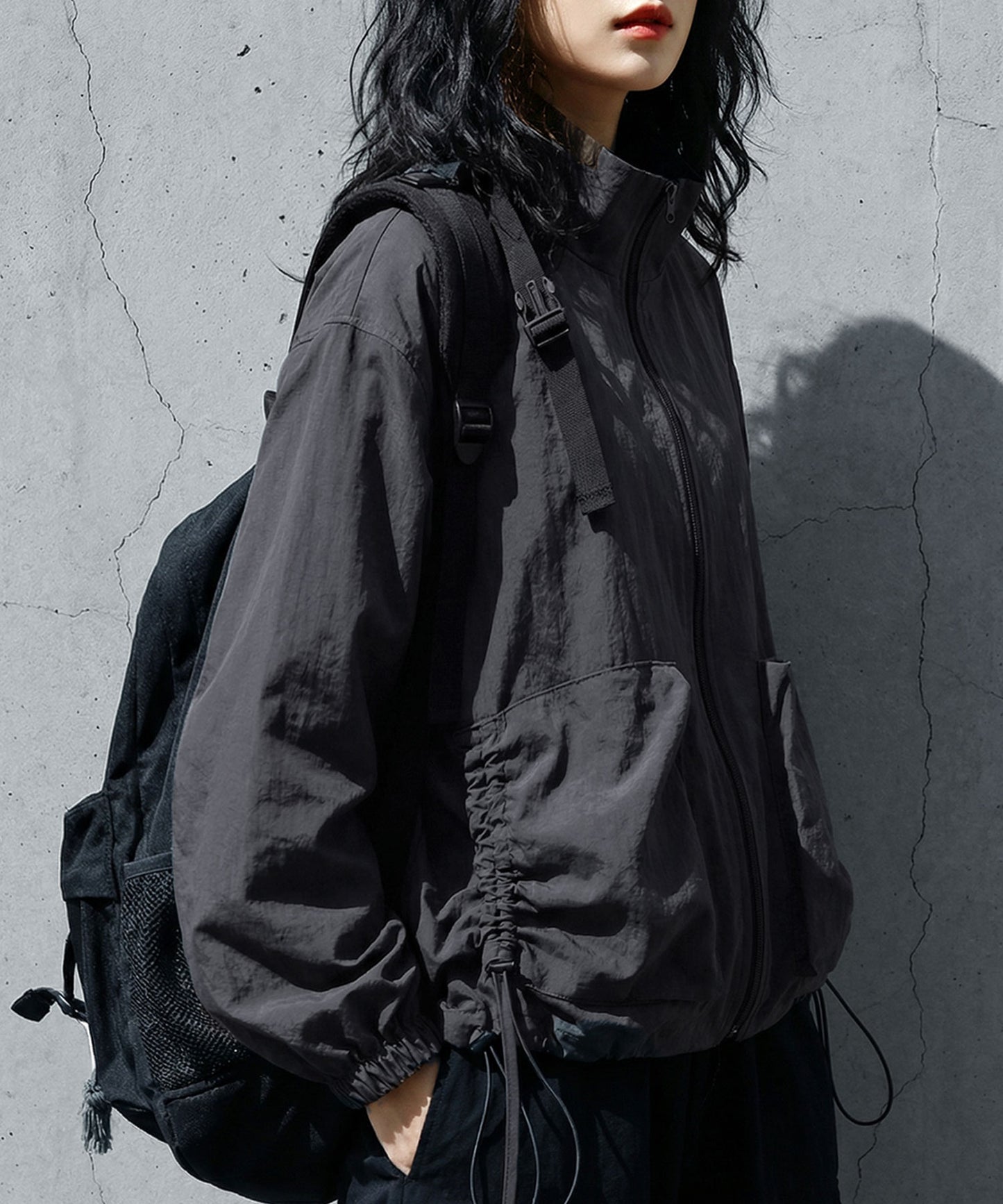 Piping Zip Outerwear Ladies