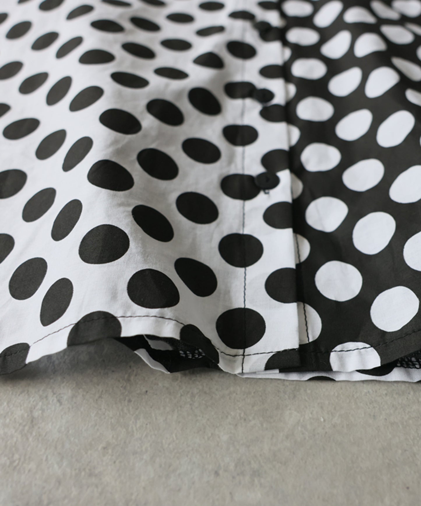 100% Cotton Two-Tone Polka Dot Shirt Ladies