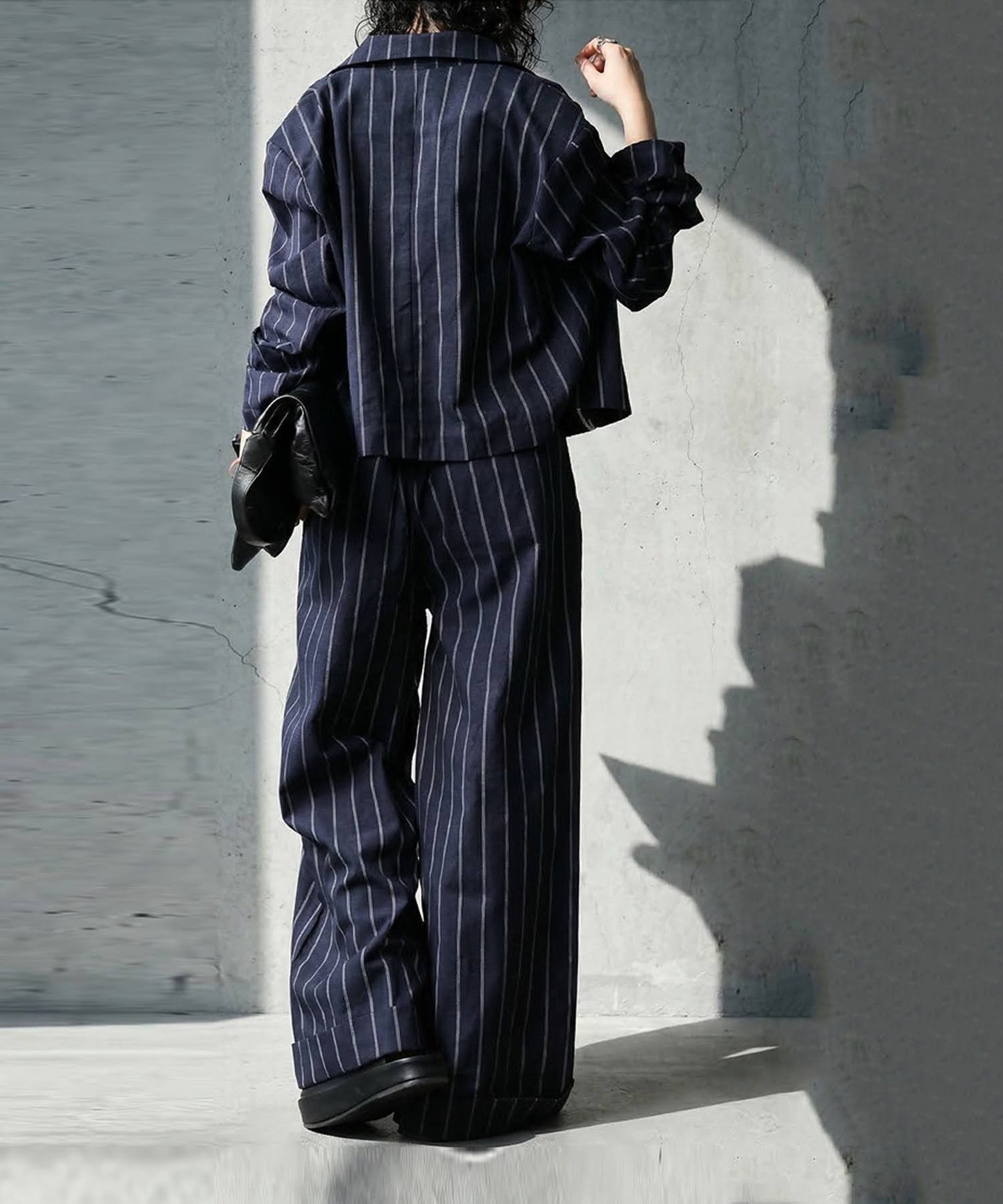 Striped Wide-Leg Pants Ladies