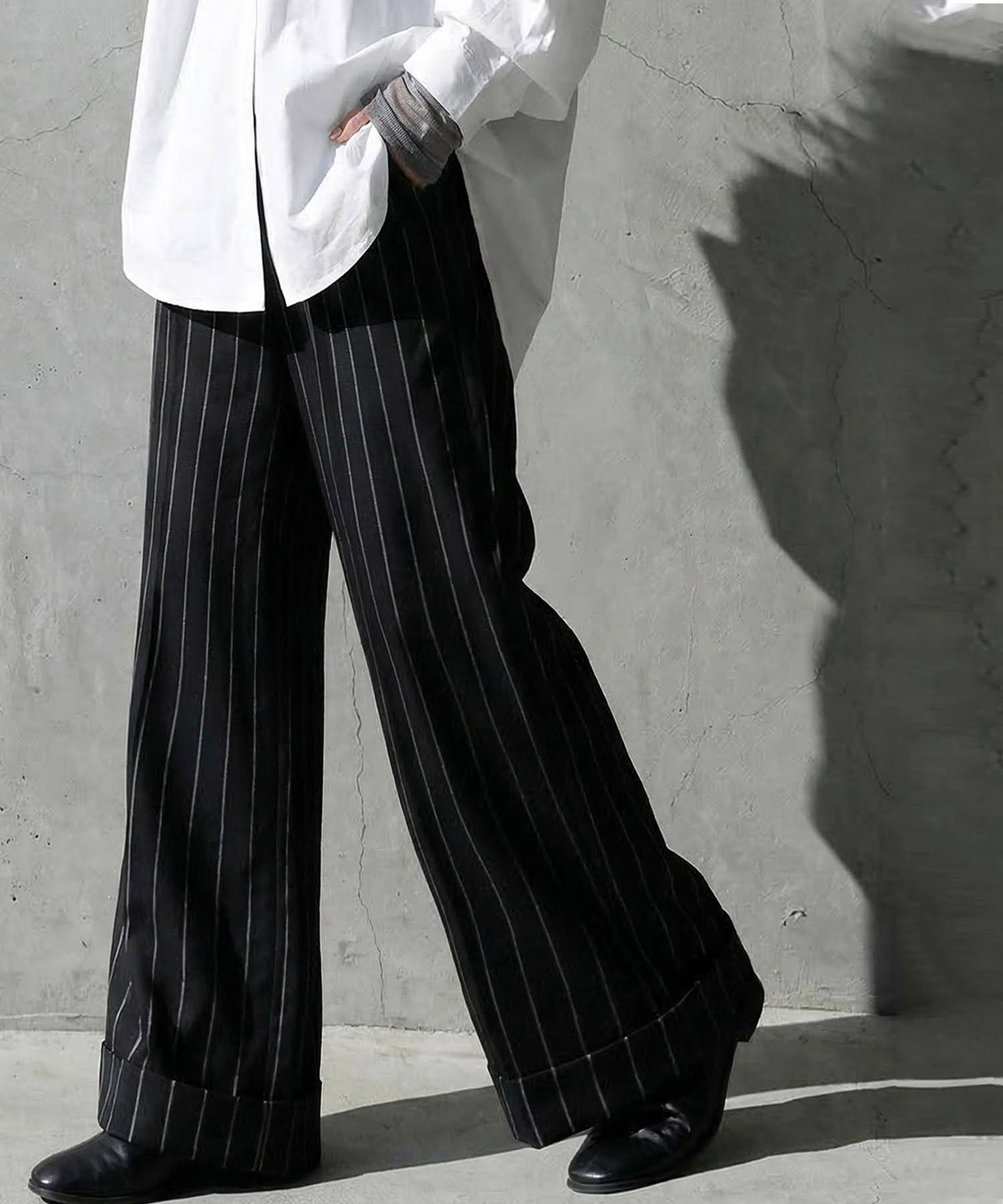 Striped Wide-Leg Pants Ladies