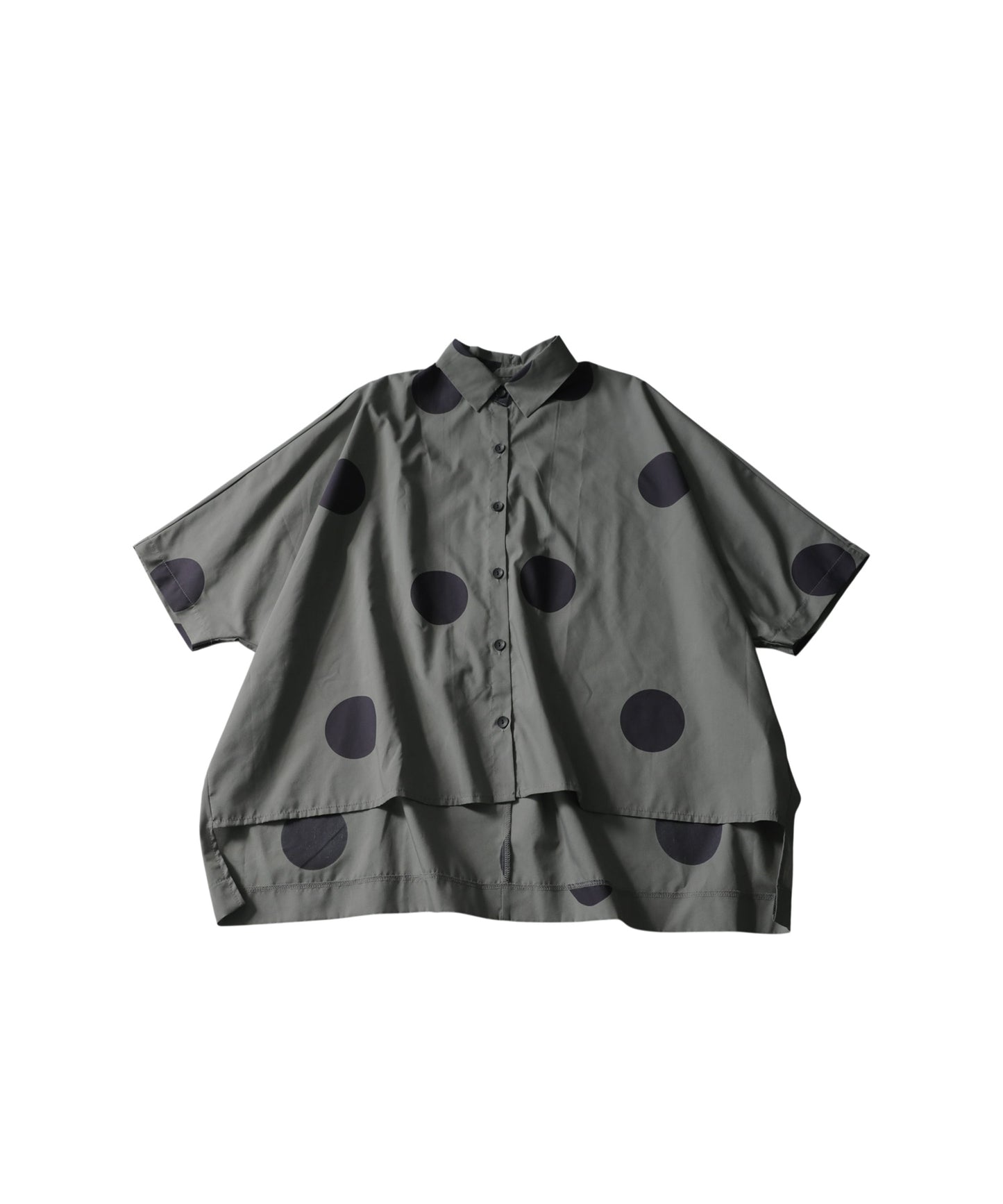 Dolman-Style 100% Cotton Polka Dot Shirt Ladies