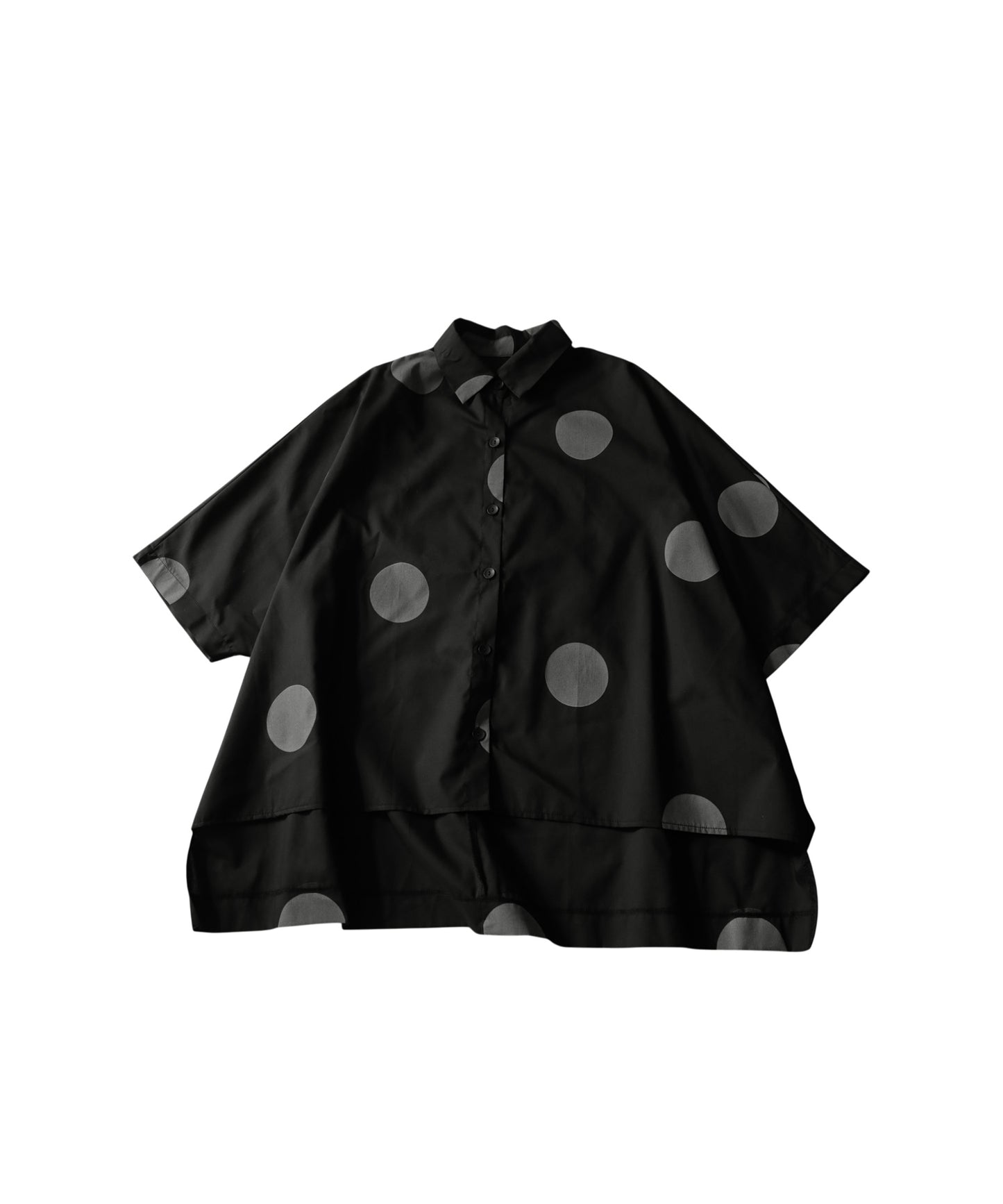 Dolman-Style 100% Cotton Polka Dot Shirt Ladies