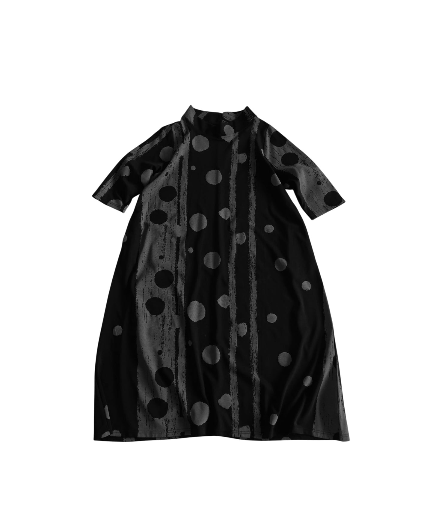 Polka Dot And Striped Long Dress Ladies