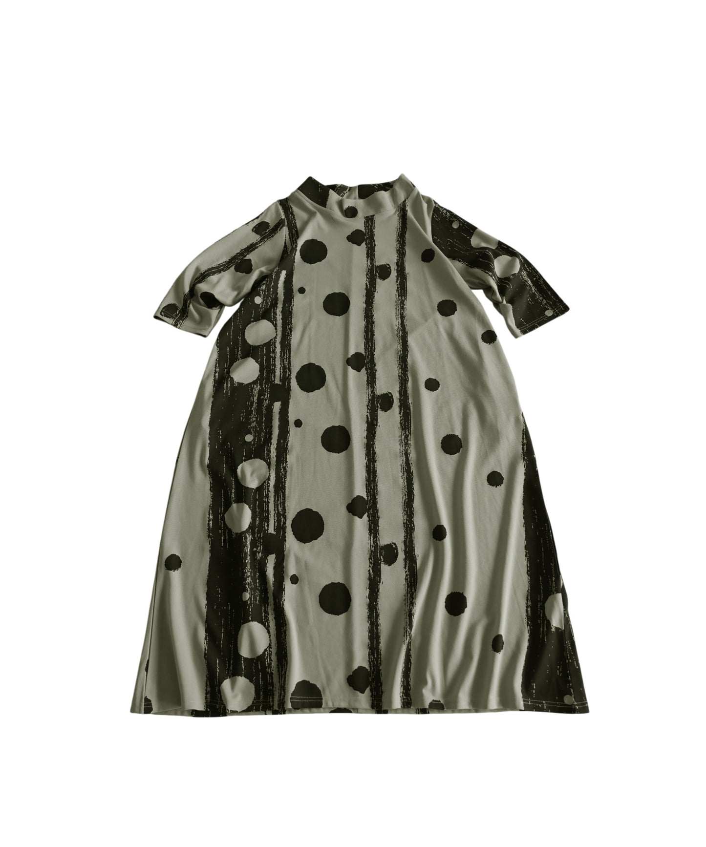 Polka Dot And Striped Long Dress Ladies