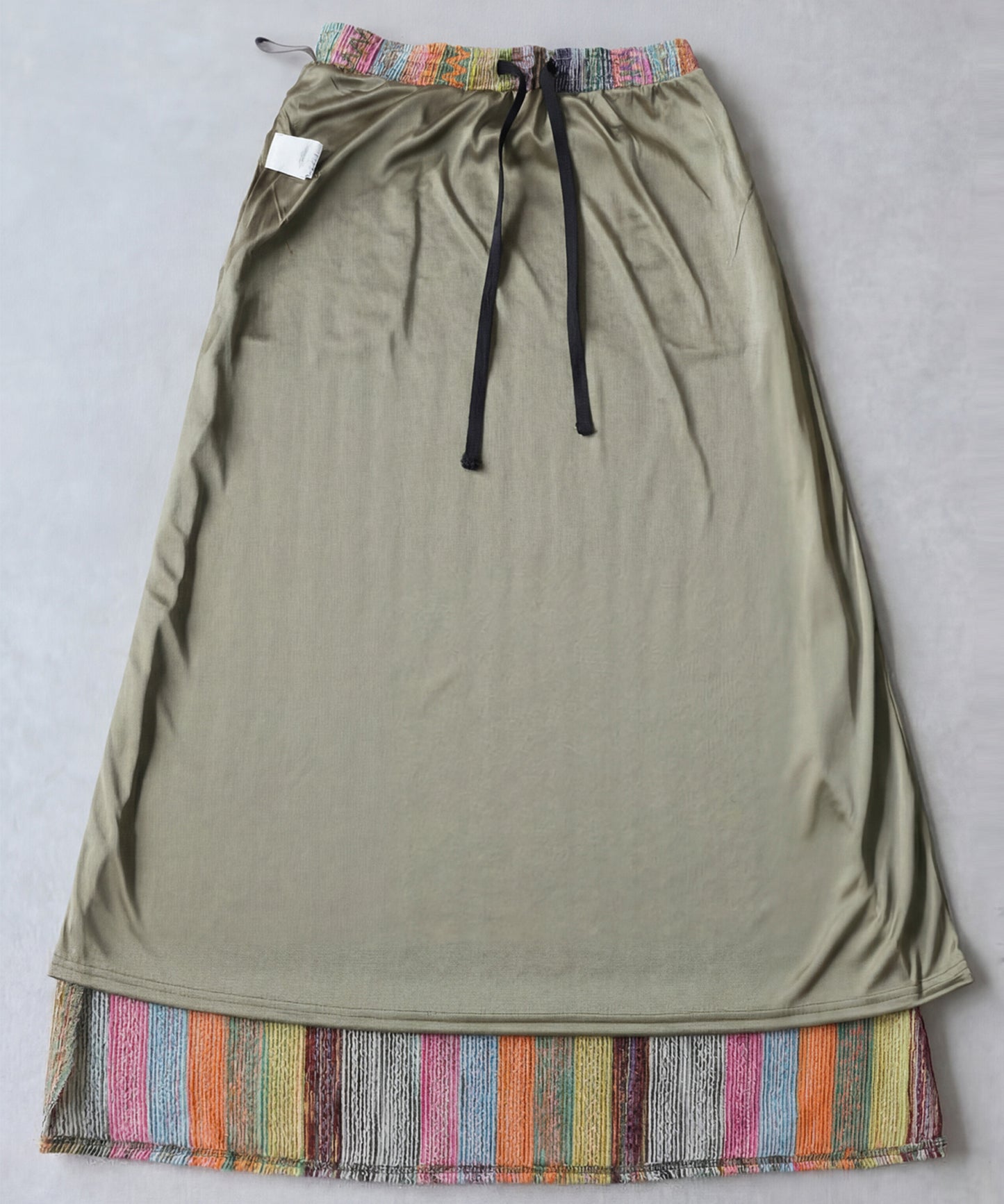 Striped Flared Long Skirt Ladies