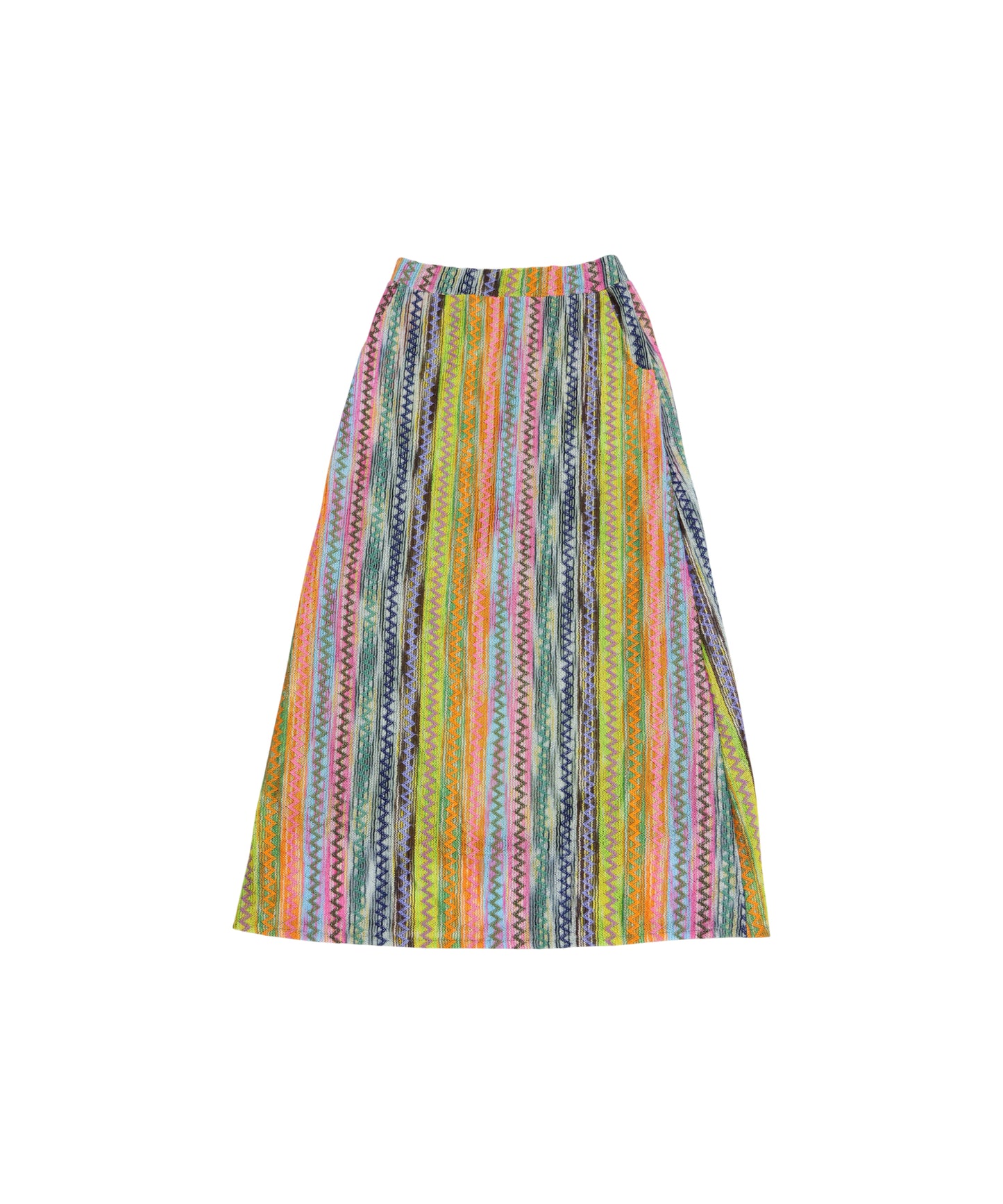 Striped Flared Long Skirt Ladies