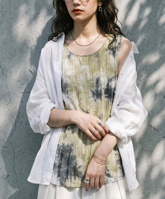 Watercolor Print Tank Top Ladies