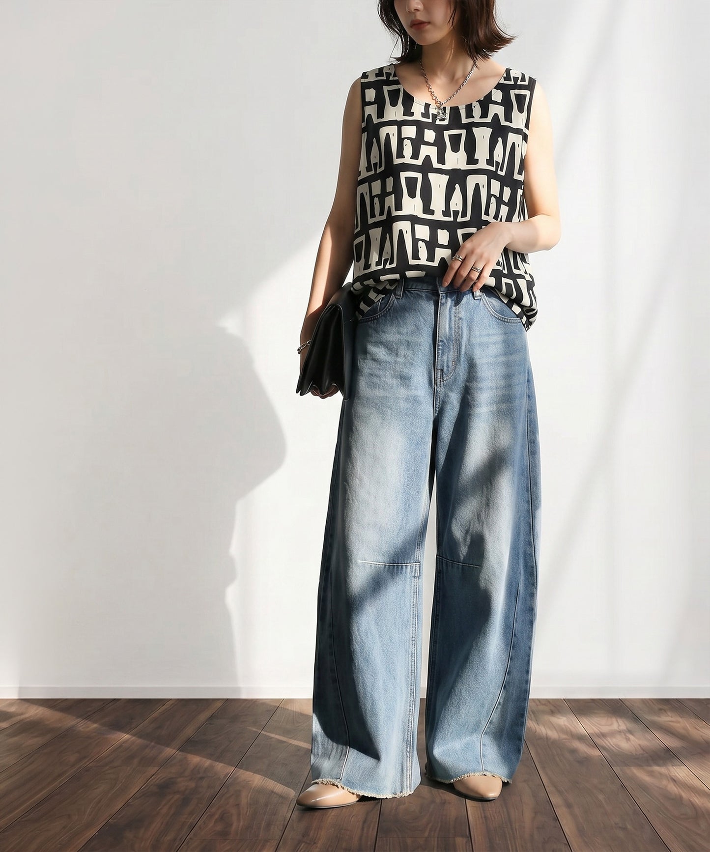 Geometric Pattern Art Print Tank Top Ladies