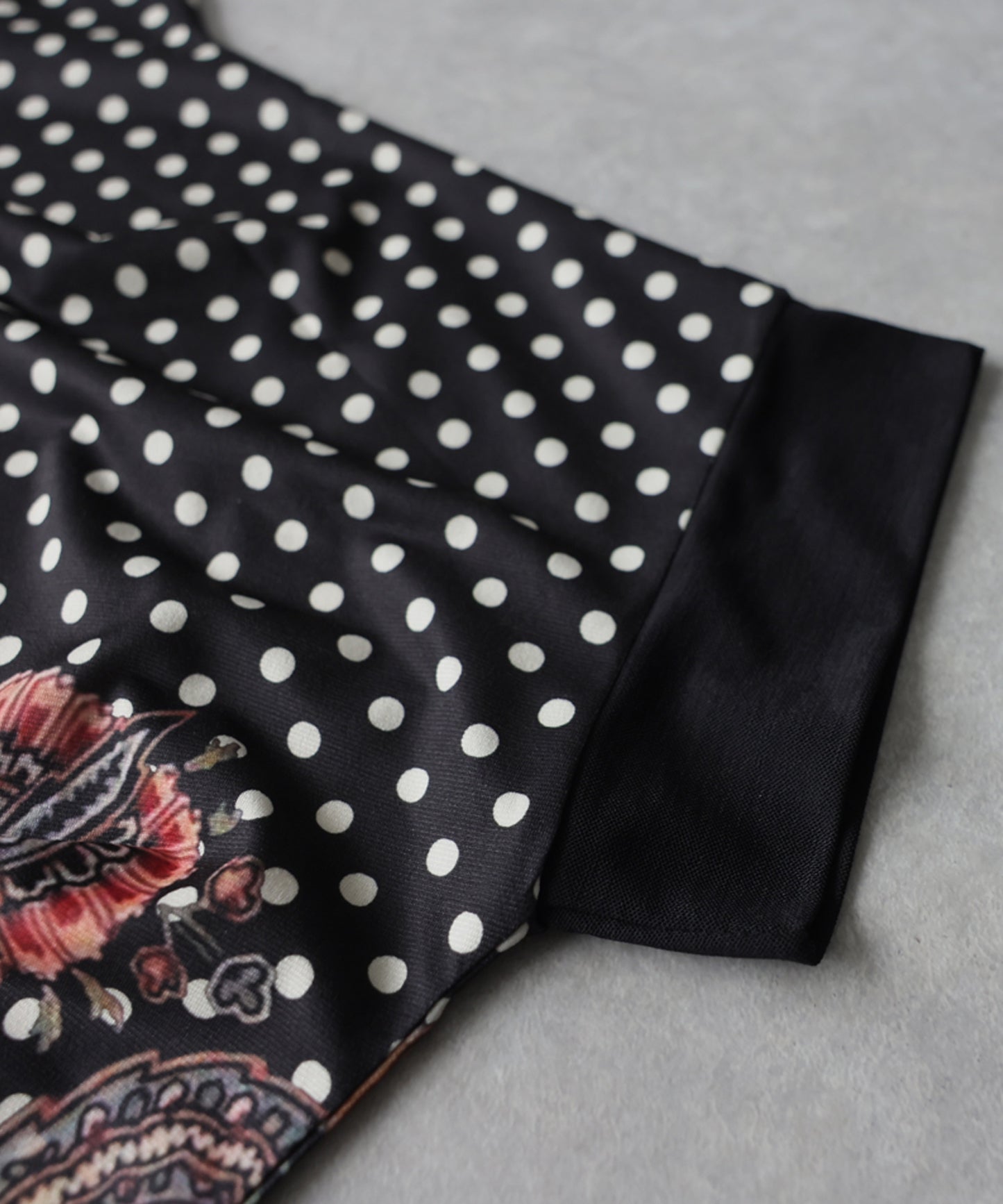 Polka Dot Paisley Print Top Ladies