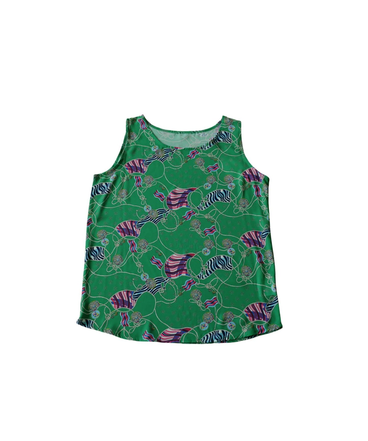 Retro Marine Pattern Tank Top Ladies