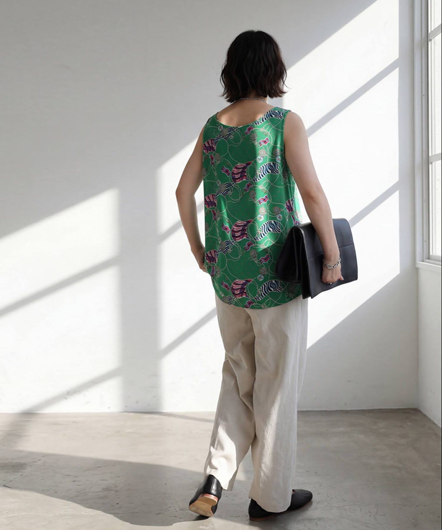 Retro Marine Pattern Tank Top Ladies