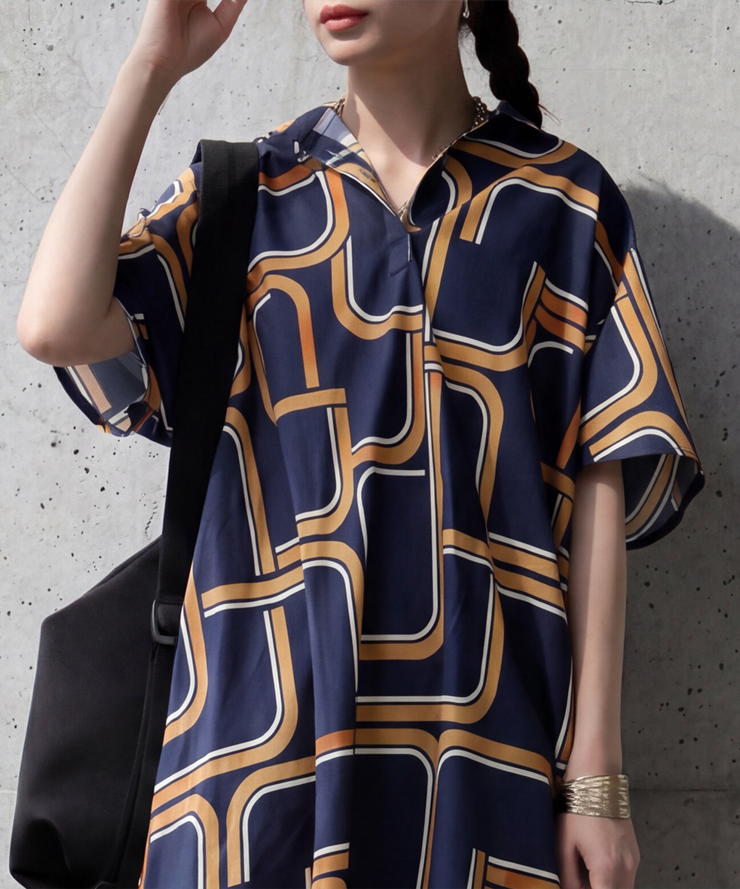 Geometric Pattern Dress Ladies