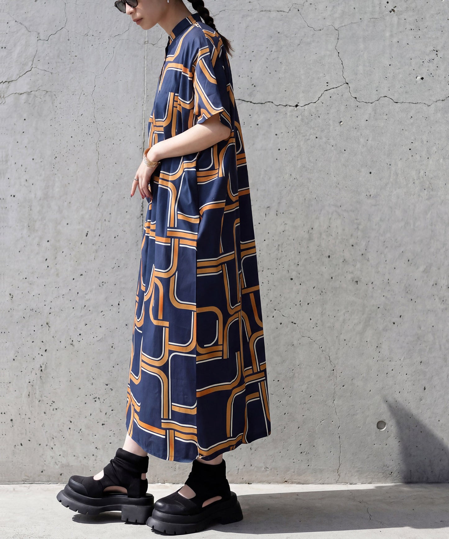 Geometric Pattern Dress Ladies