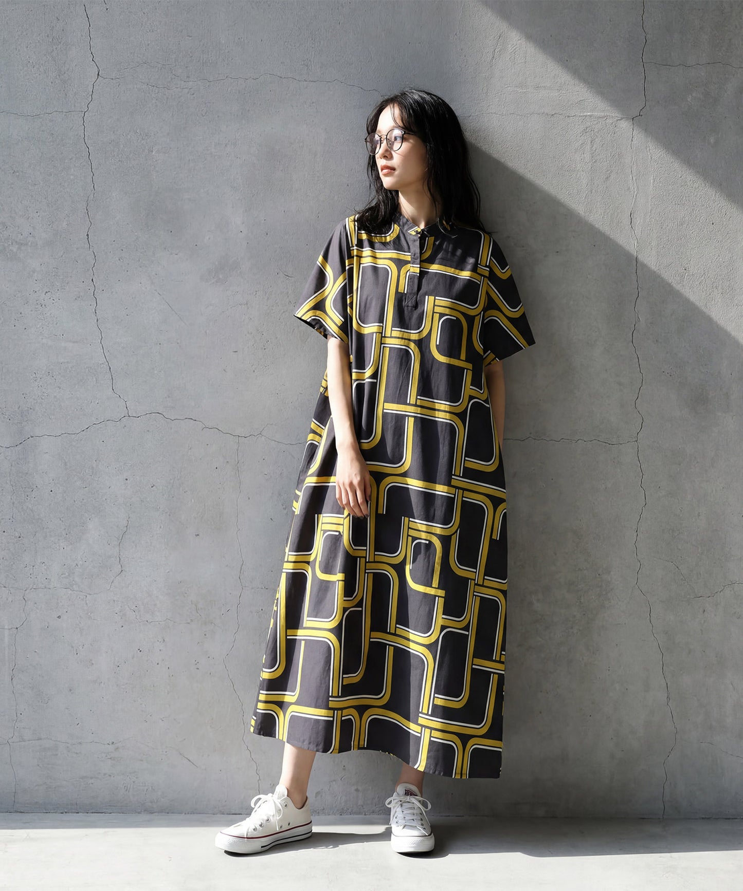 Geometric Pattern Dress Ladies