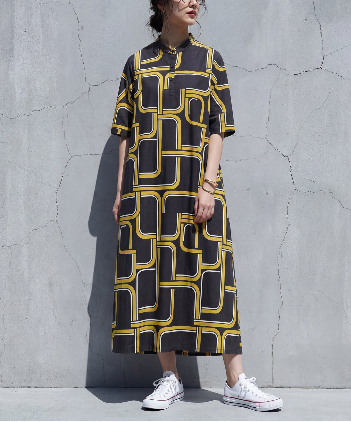 Geometric Pattern Dress Ladies