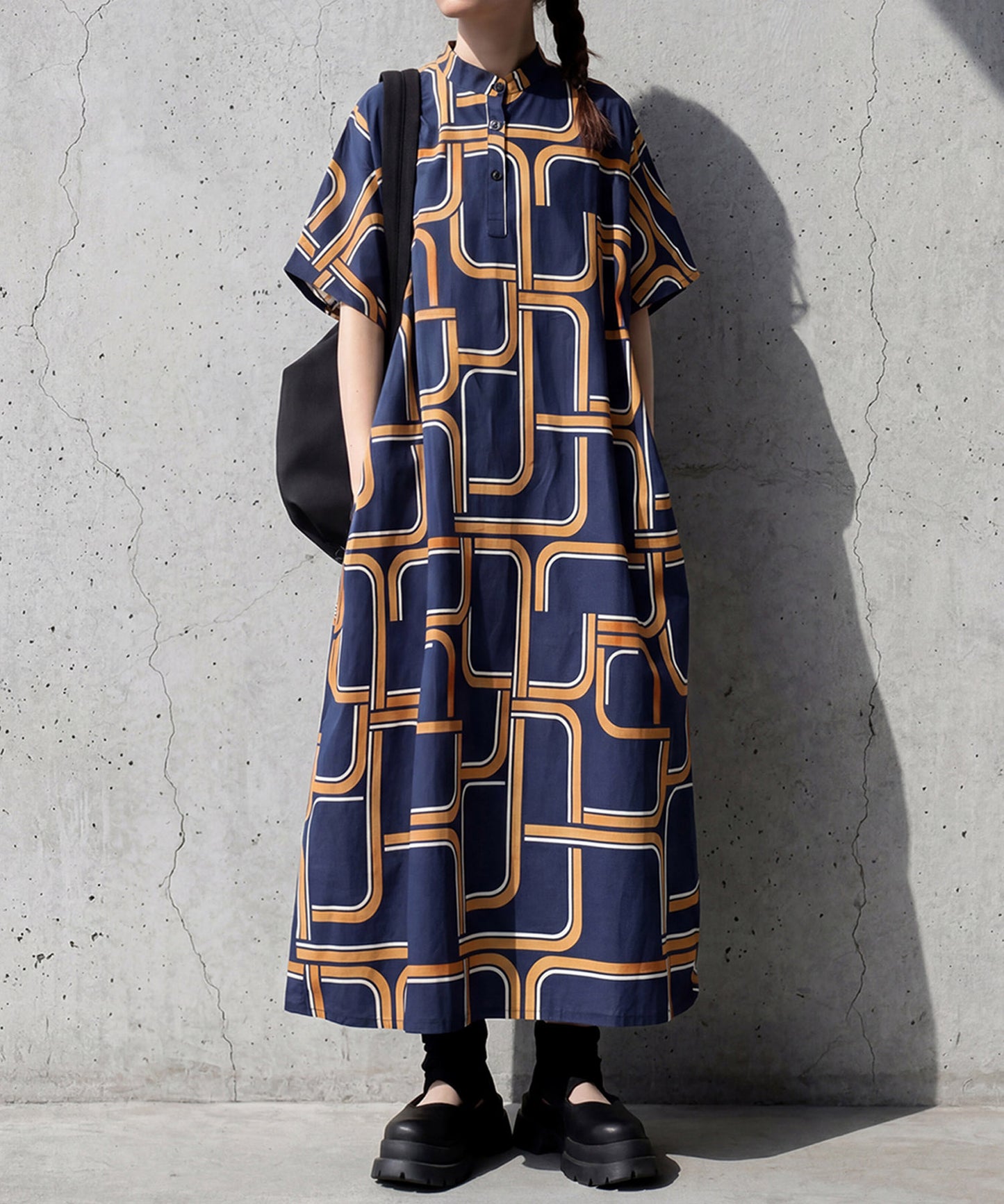 Geometric Pattern Dress Ladies